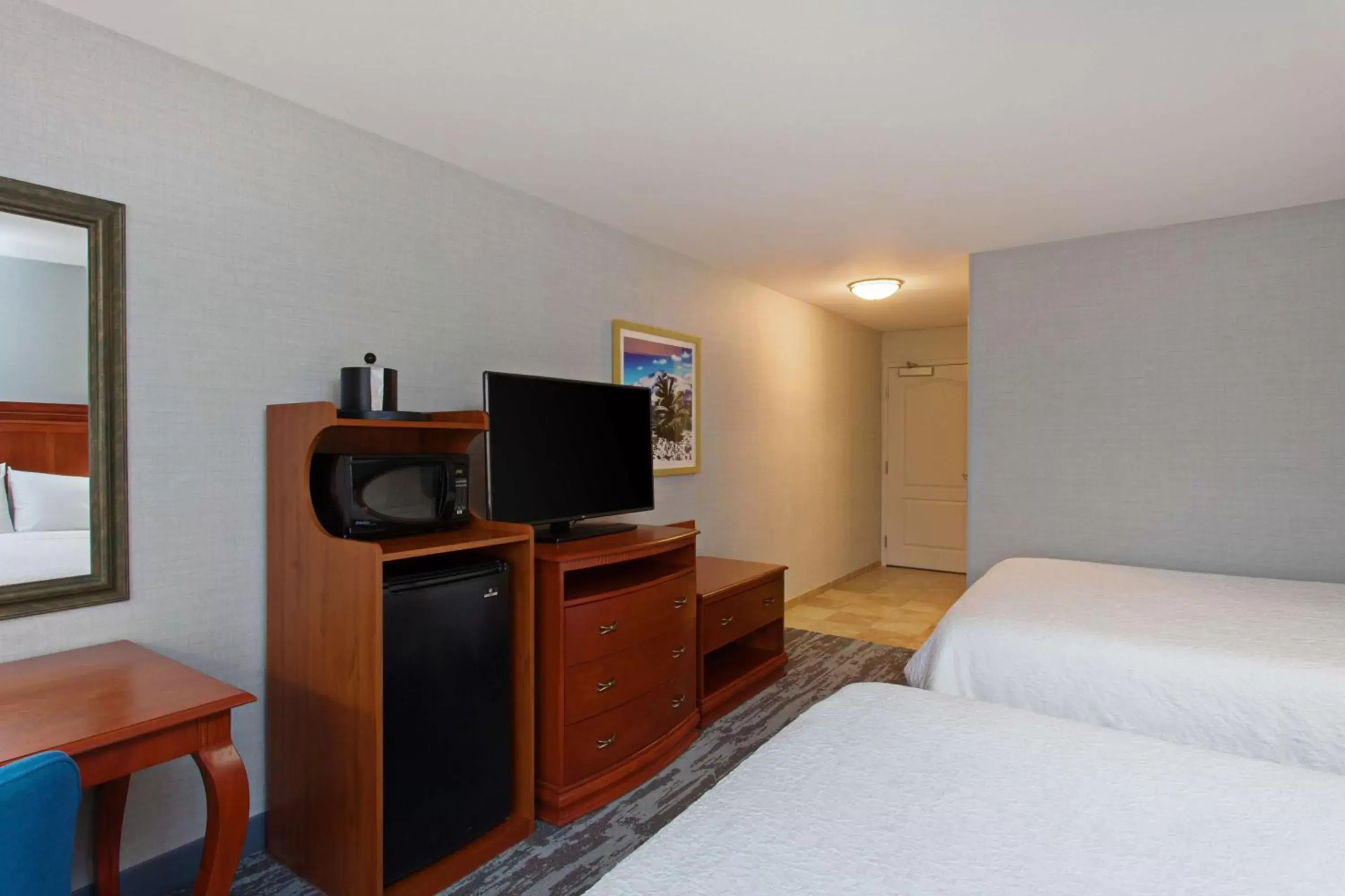 Bedroom, TV/Entertainment Center in Hampton Inn & Suites Clovis Airport North