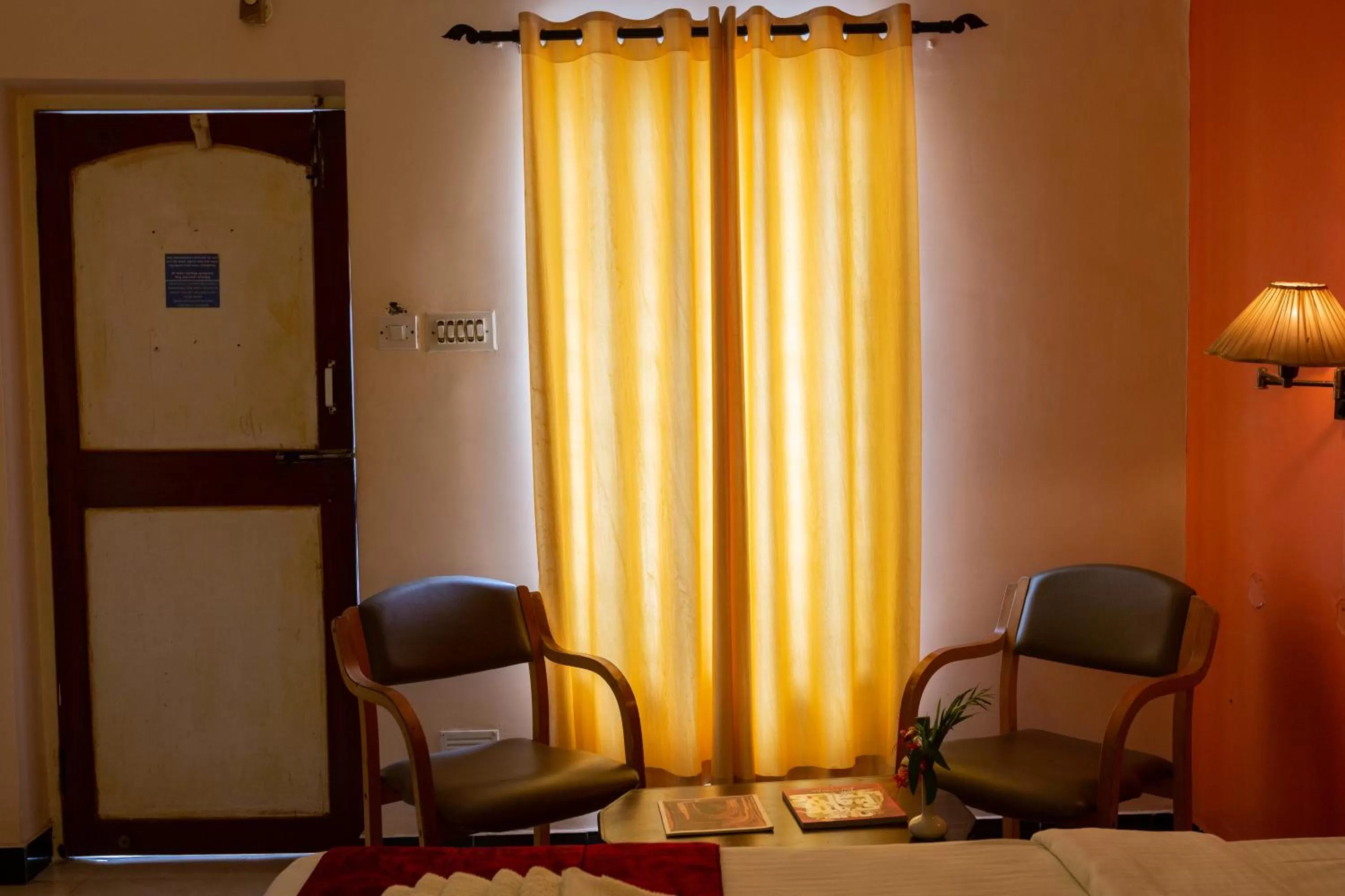 Bed in KSTDC Hotel Mayura Bhuvaneshwari Kamalapur