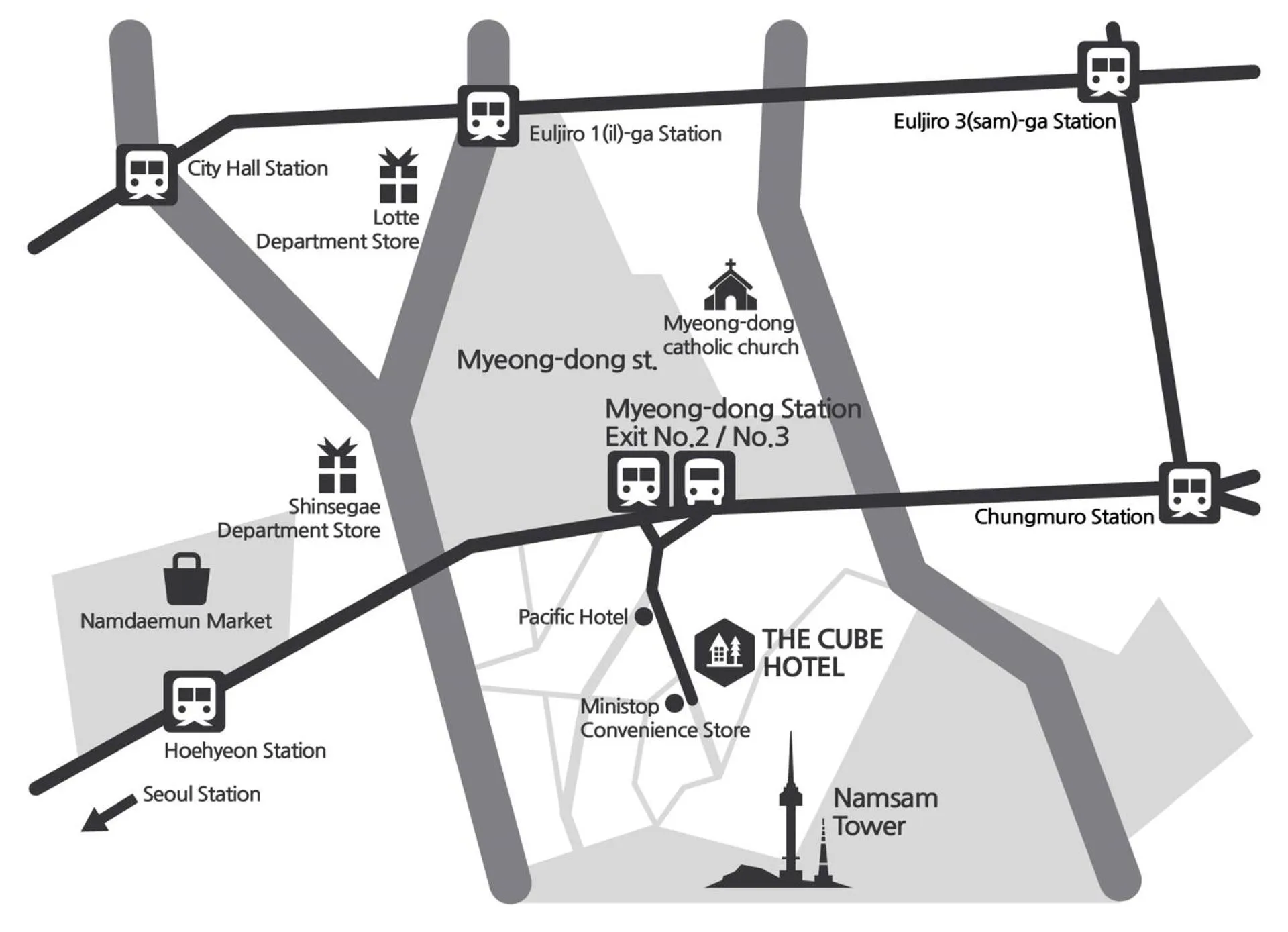 Nearby landmark in The Cube Hotel