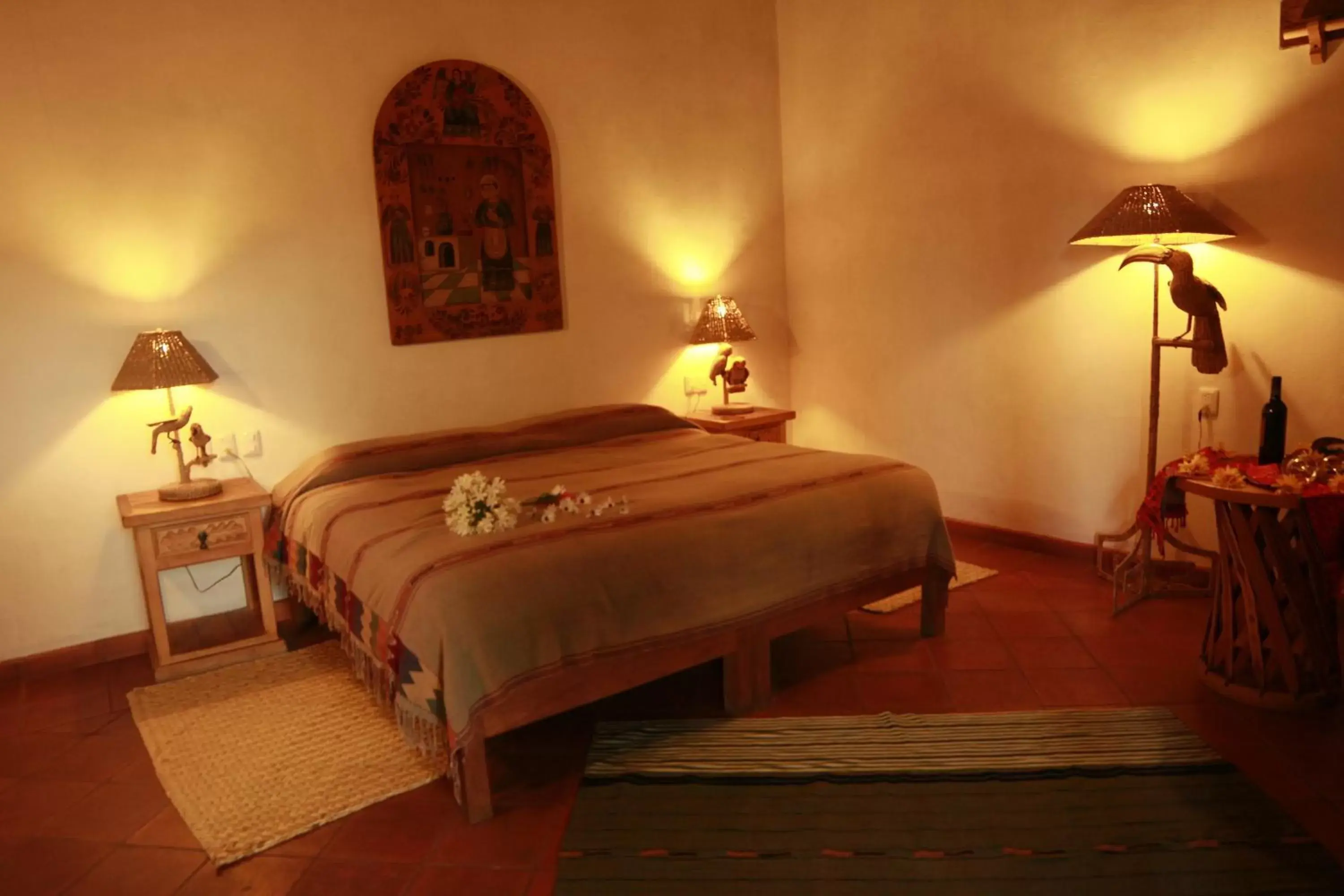 Photo of the whole room, Bed in Posada Yolihuani