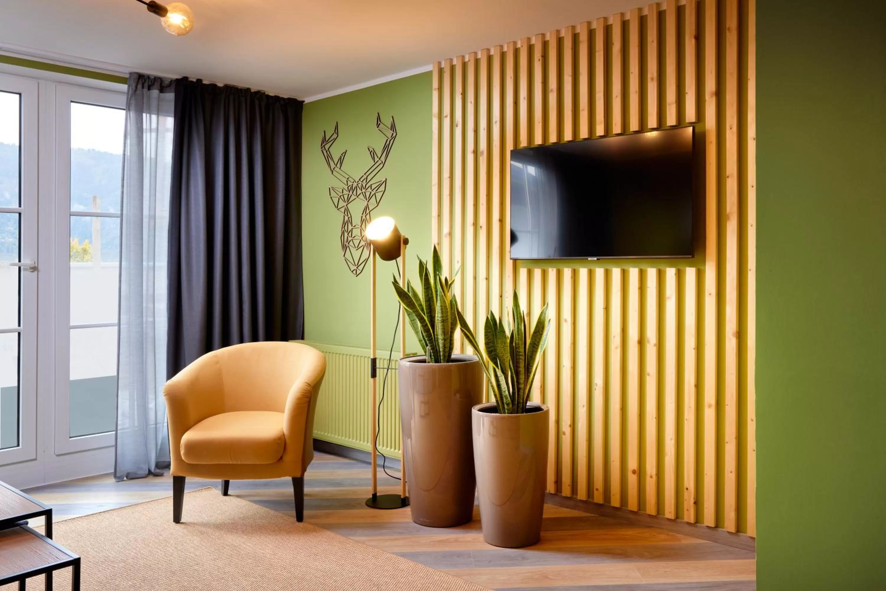 Photo of the whole room in ever grün KAPRUN