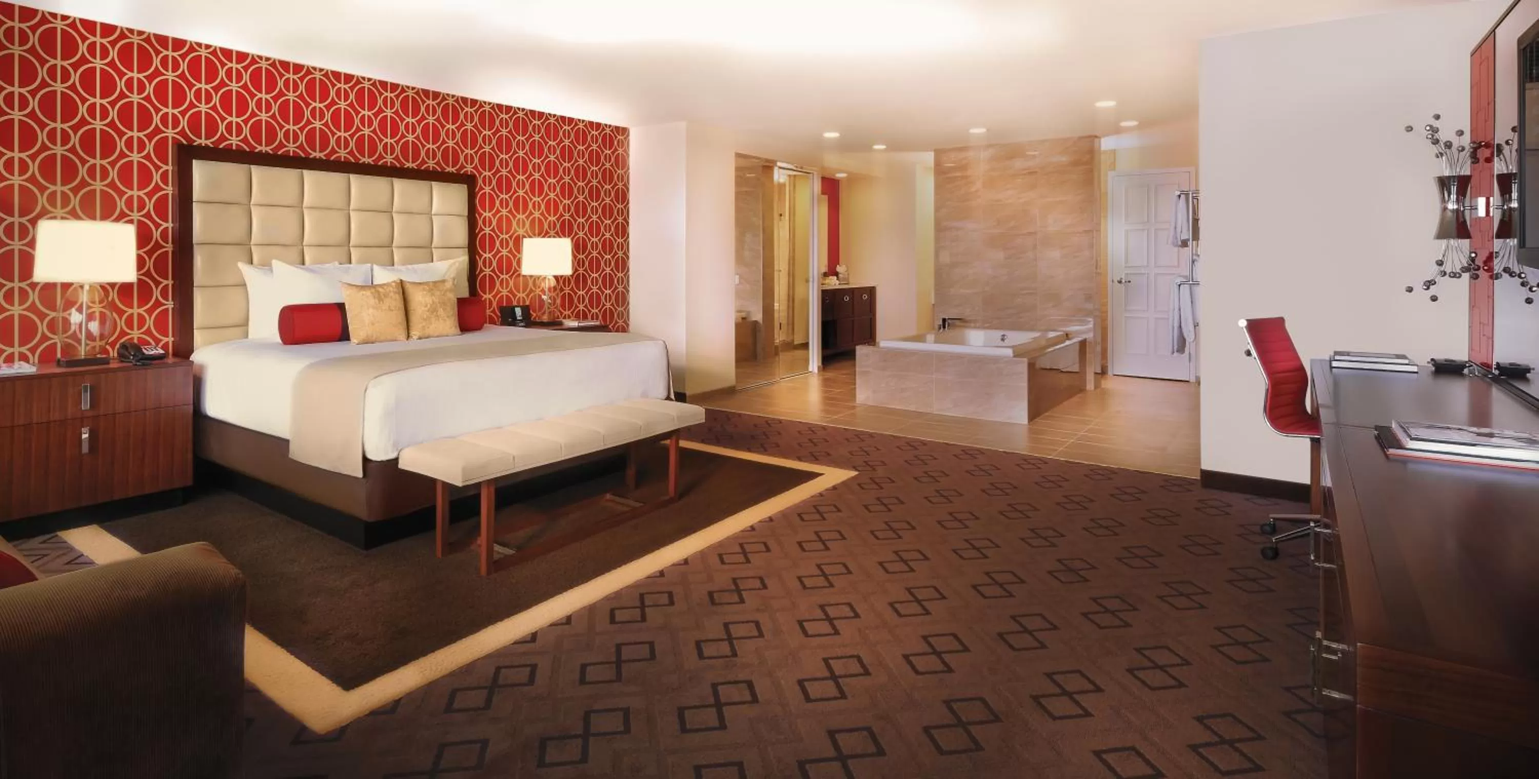 Bathroom, Bed in Horseshoe Las Vegas