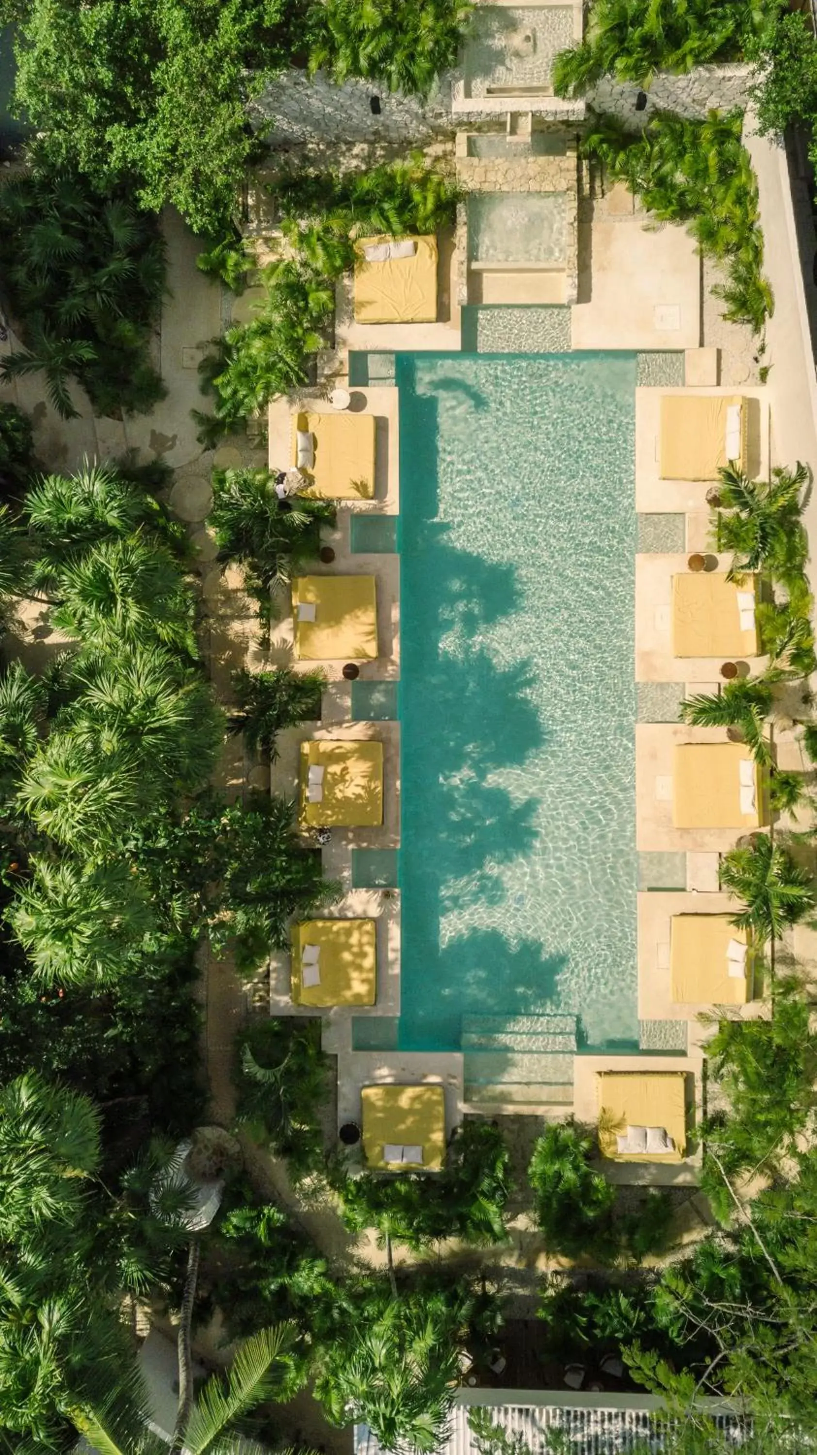 Swimming pool, Bird's-eye View in La Valise Tulum