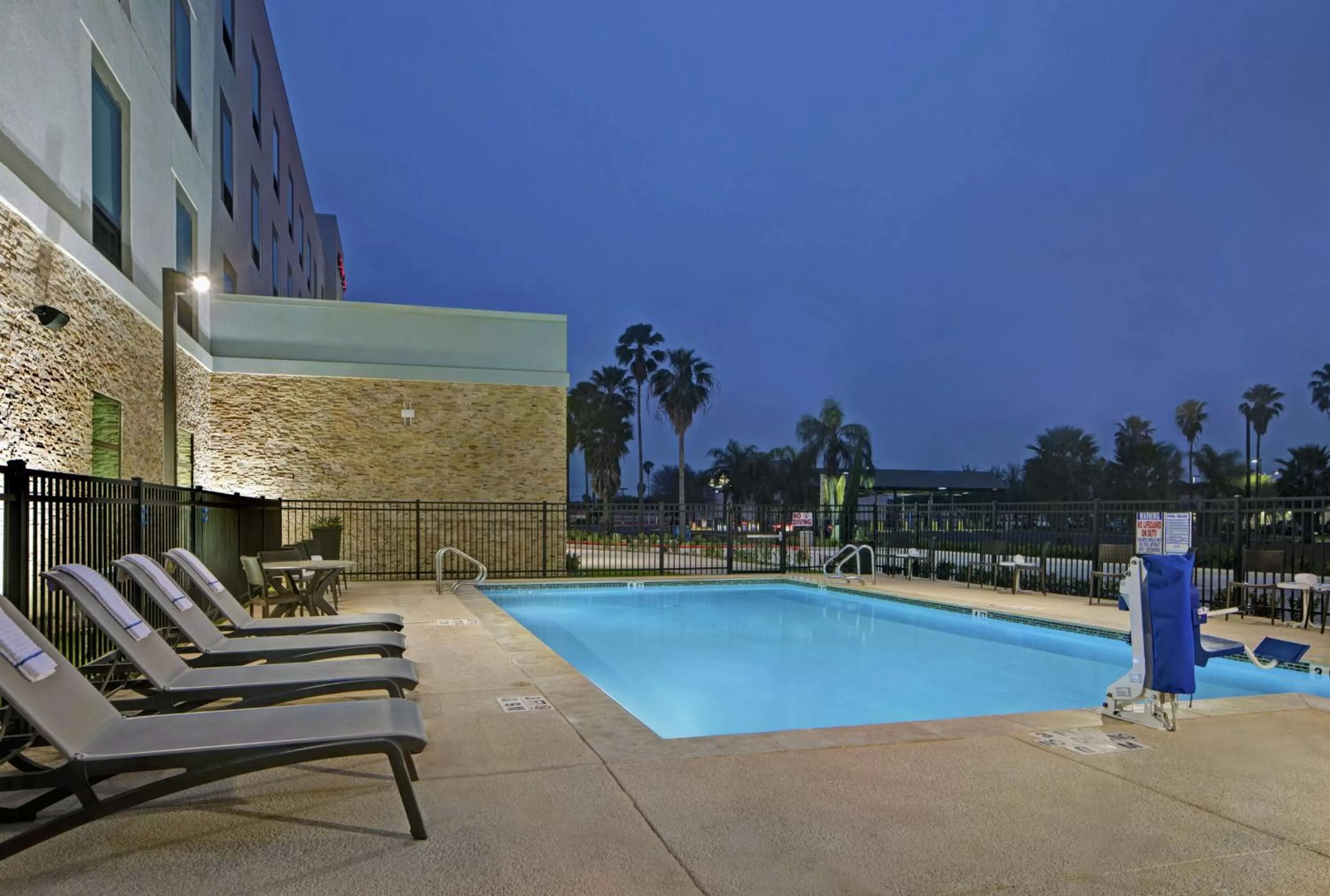 Pool view in Hampton Inn Weslaco
