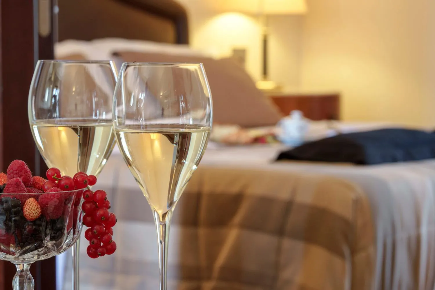 Alcoholic drinks, Bed in Hotel Cala Del Porto