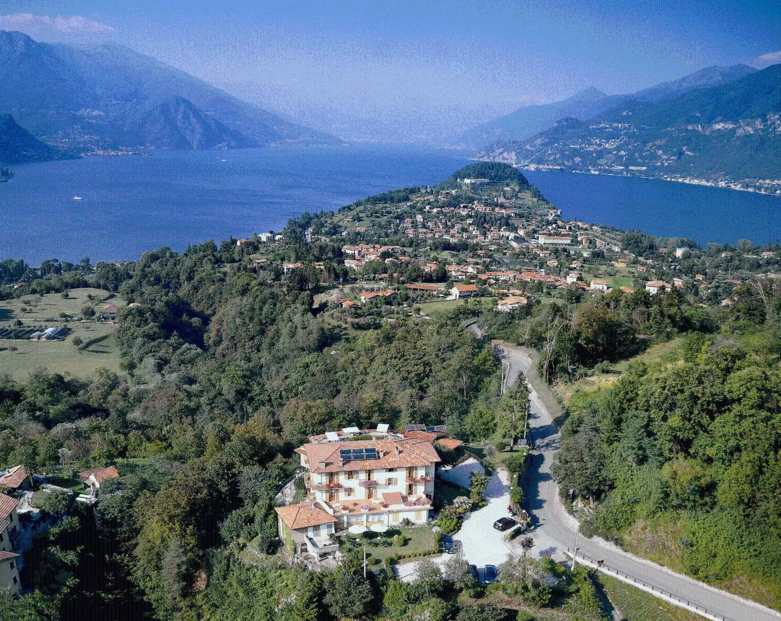 Spring, Bird's-eye View in Hotel Il Perlo Panorama