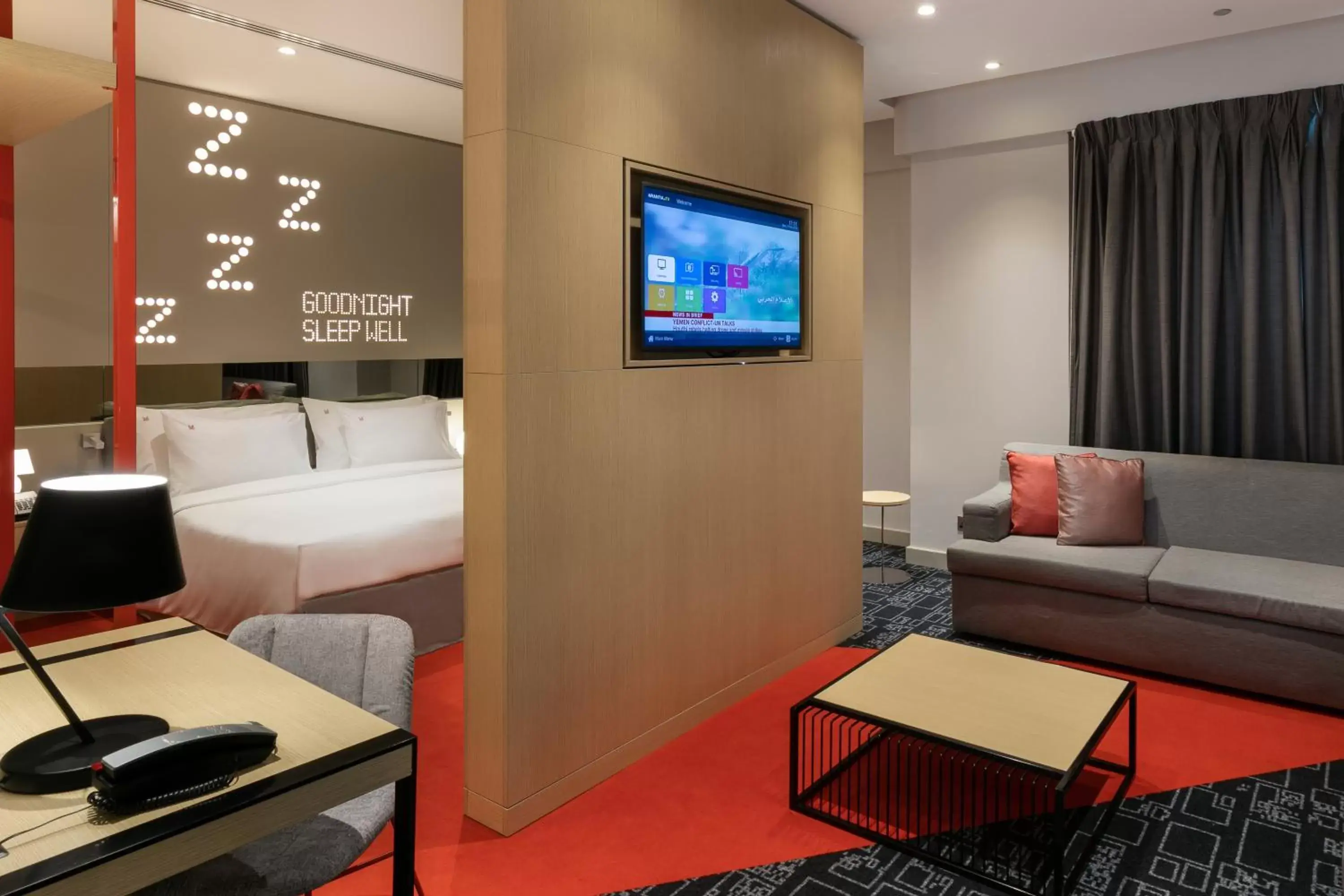 TV and multimedia, TV/Entertainment Center in Studio M Arabian Plaza Hotel & Hotel Apartments