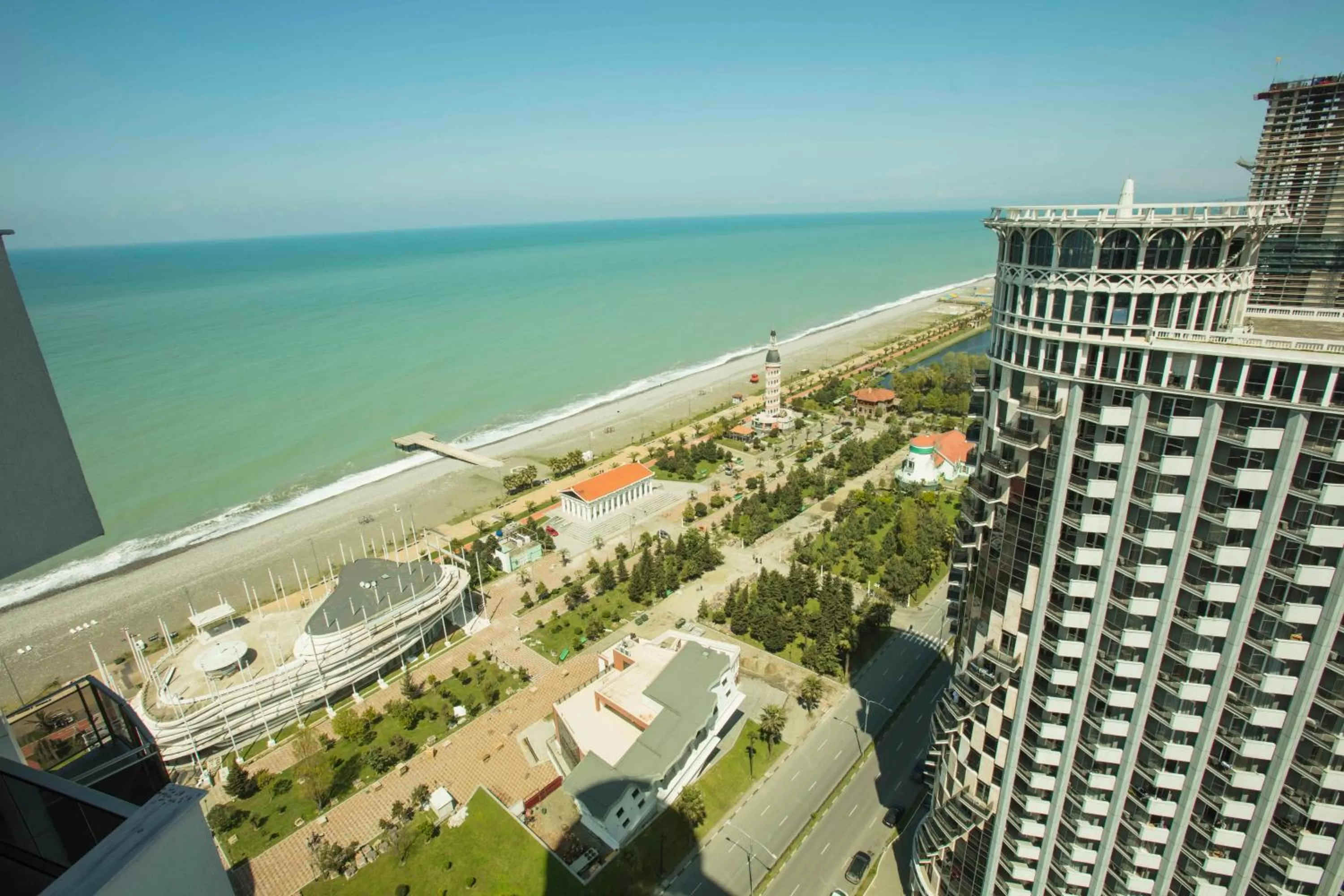 Balcony/Terrace, Bird's-eye View in Holiday Lux Sea Towers Batumi