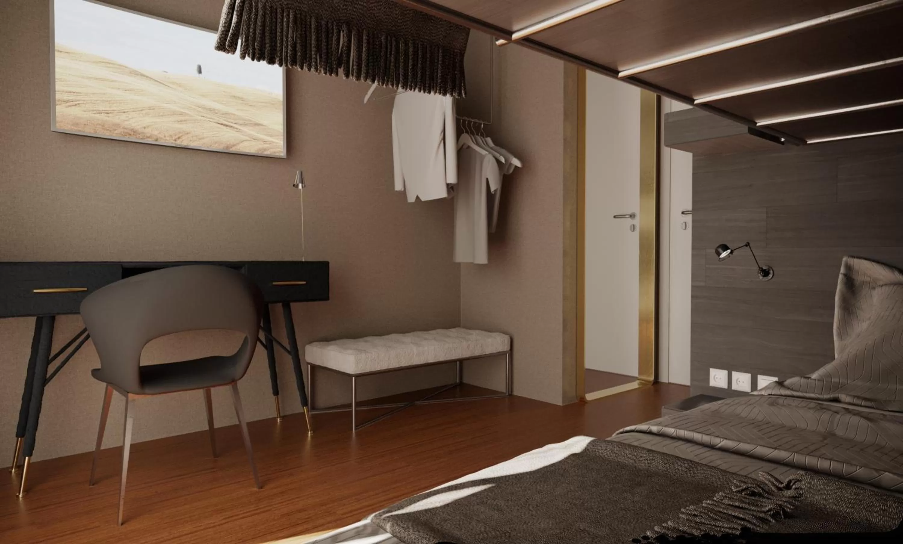 Photo of the whole room, Bed in Munich Rooms Hotel