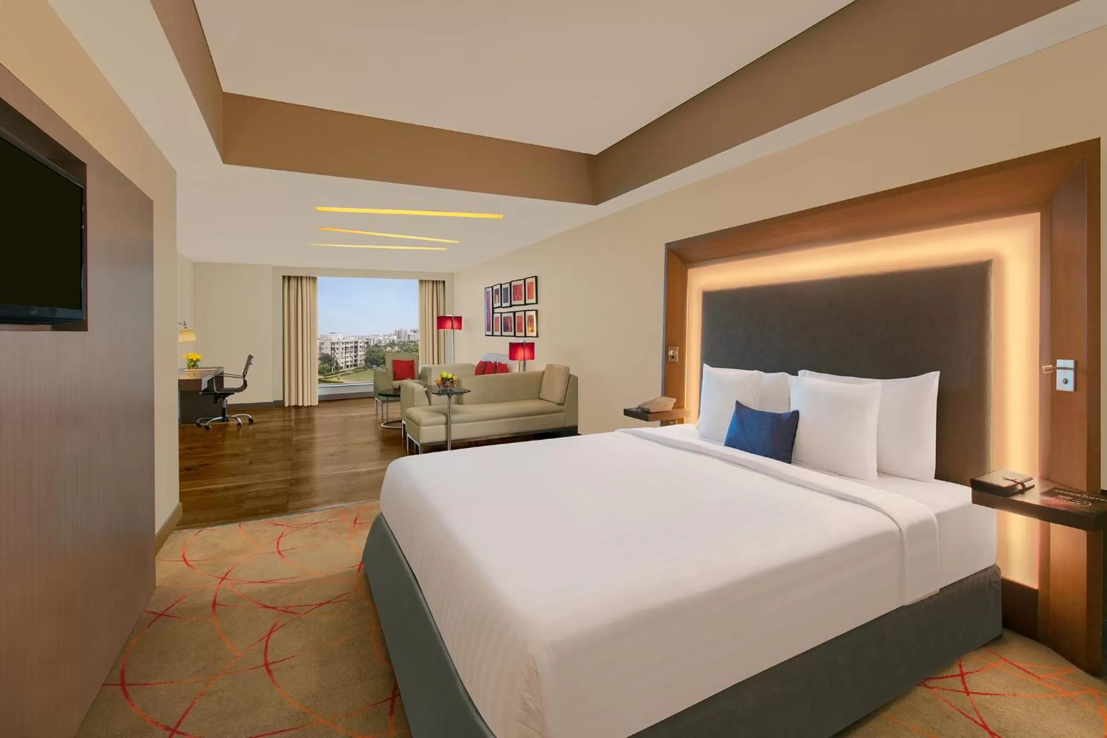 Photo of the whole room, Bed in Novotel Ahmedabad