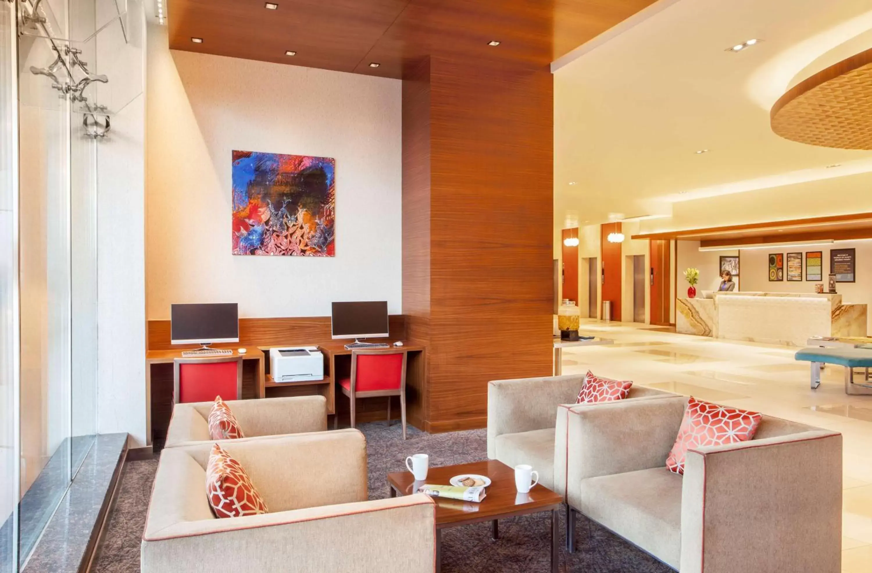 Lobby or reception, Restaurant/Places to Eat in Hyatt Place Hyderabad Banjara Hills