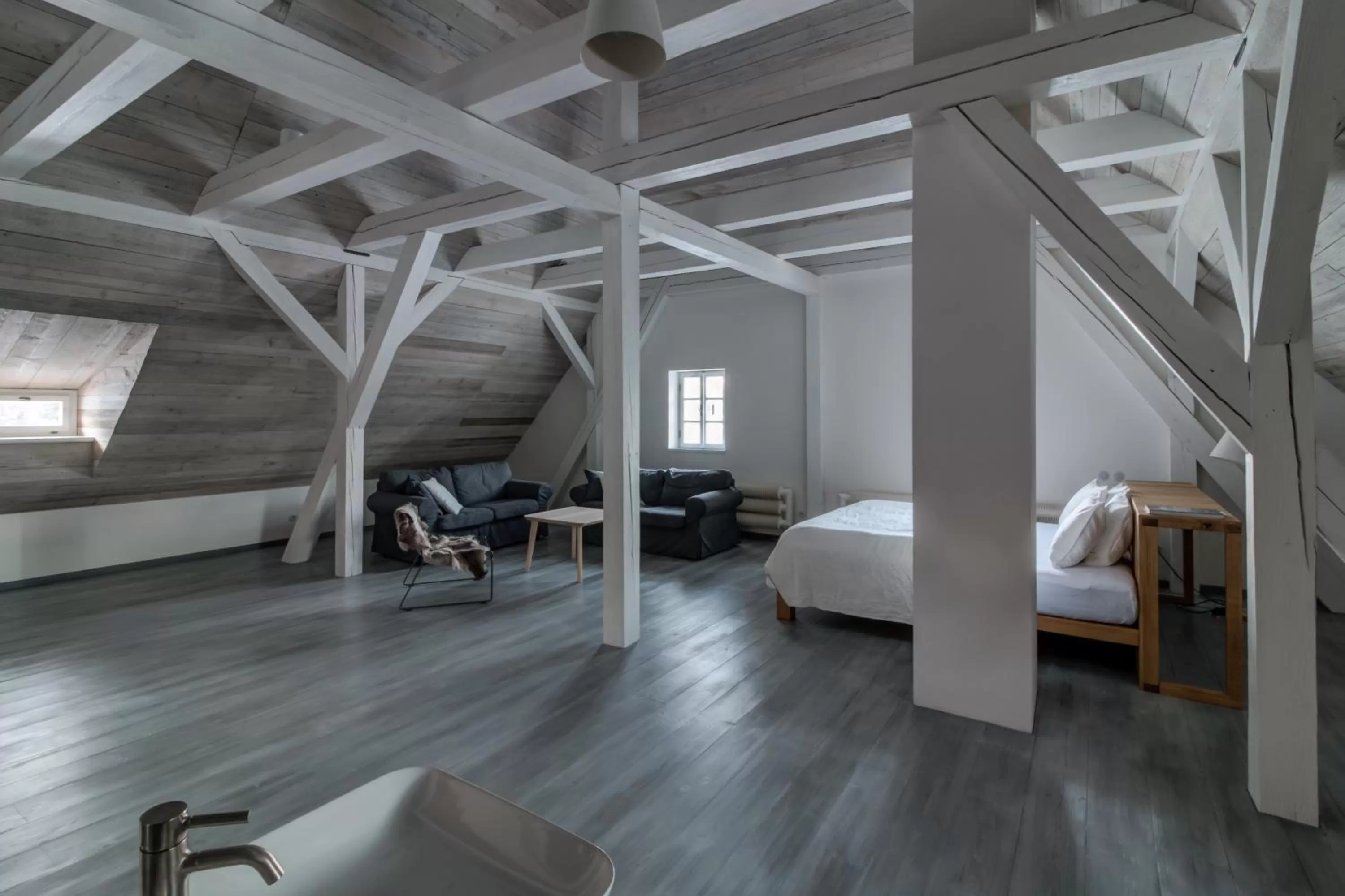 Bathroom, Bed in Mezi plůtky boutique dům