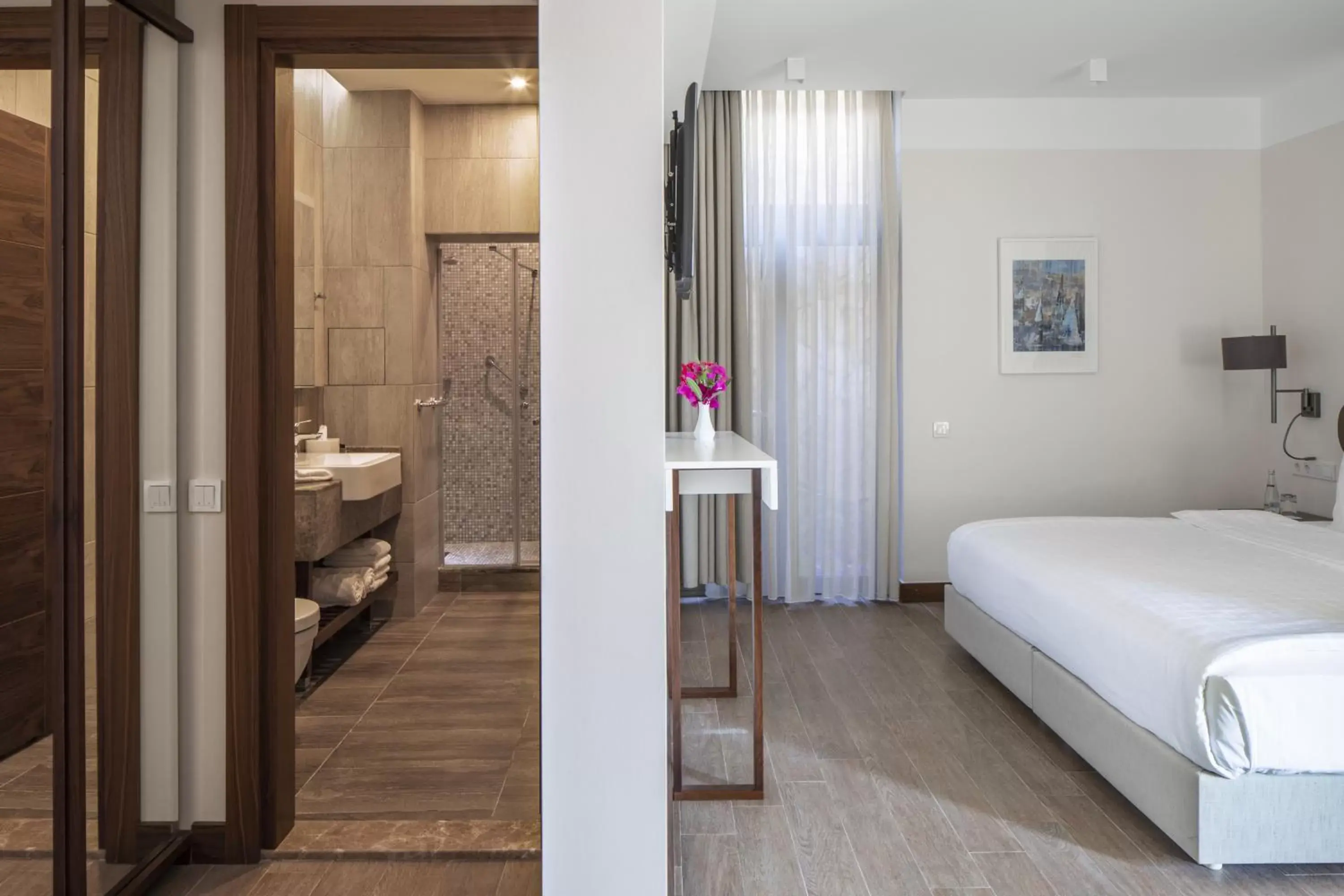 Bathroom, Bed in Spektr Boutique Hotel & Spa