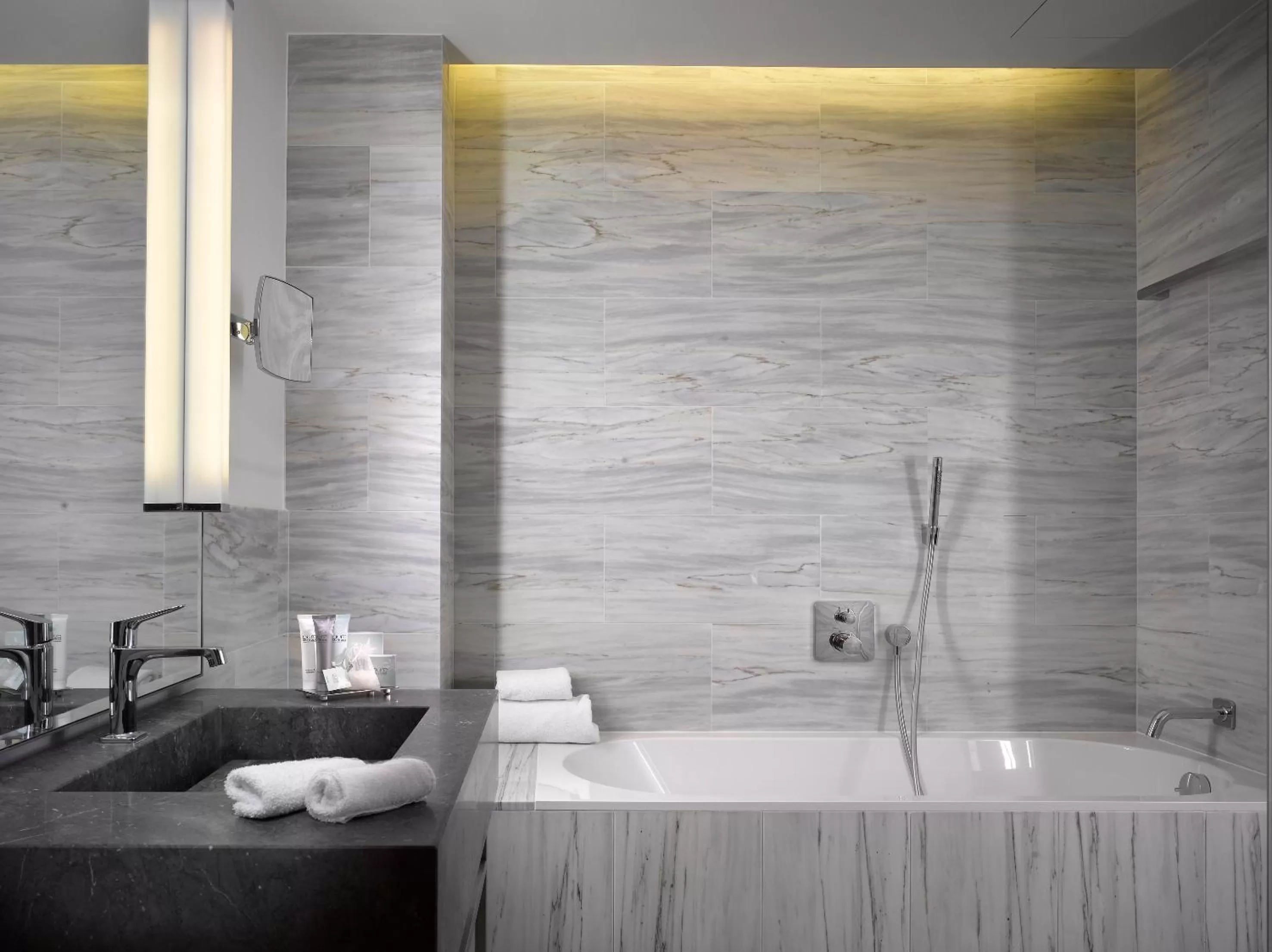 Bathroom in The Emblem Prague Hotel - Preferred Hotels & Resorts