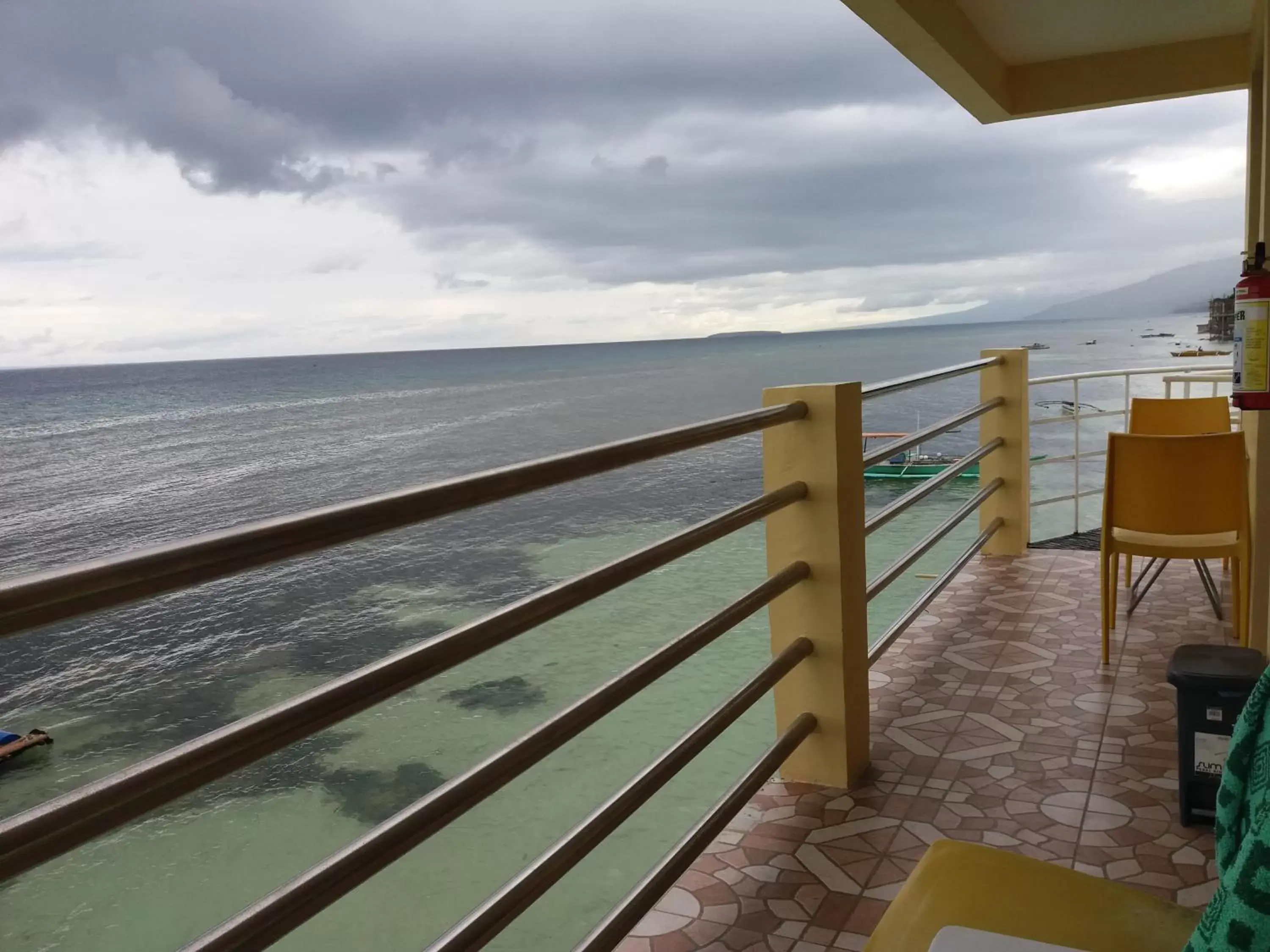 Beach, Balcony/Terrace in Sascha's Resort Oslob