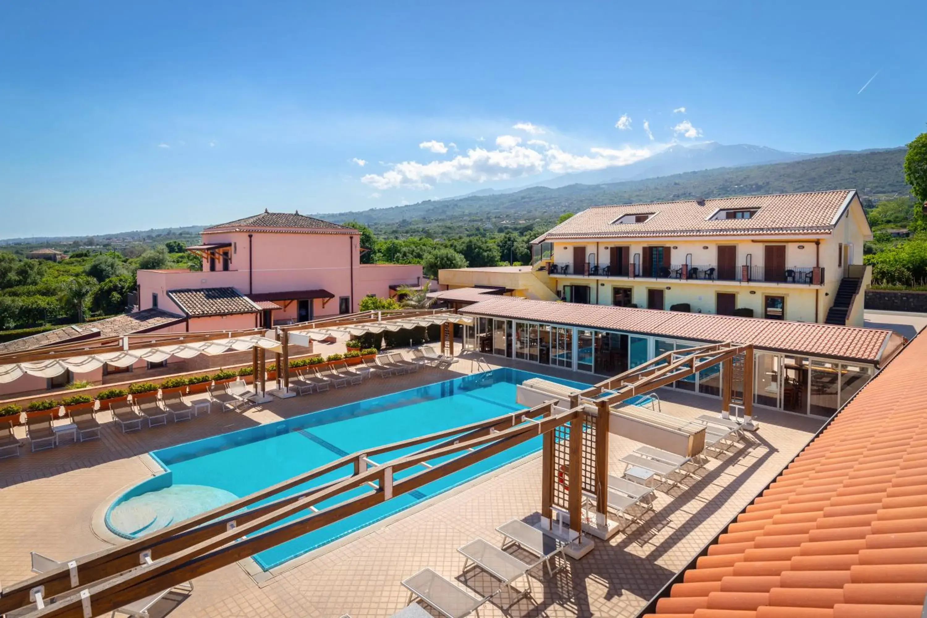 Bird's eye view, Pool View in La Terra Dei Sogni Country Hotel