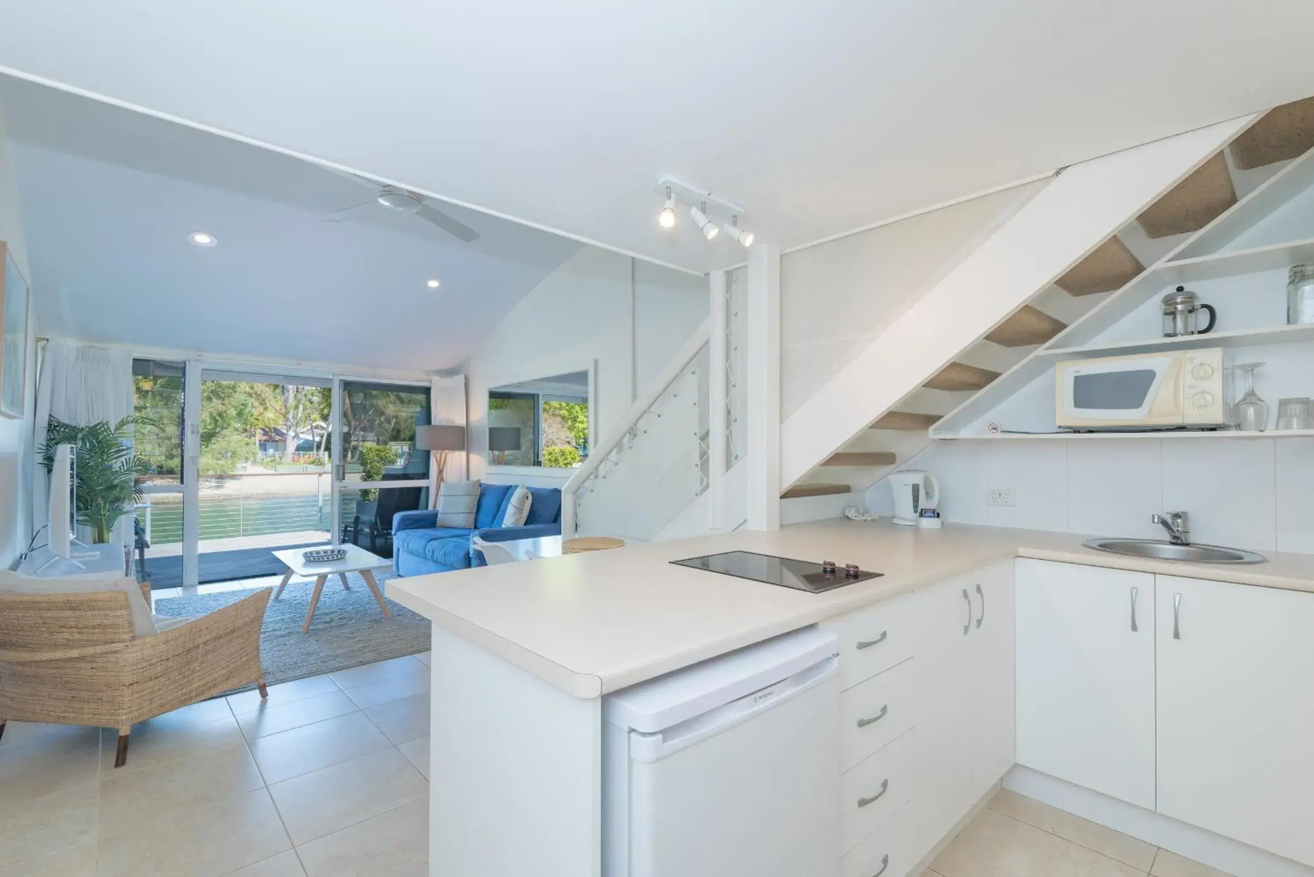 River view, Kitchen/Kitchenette in Caribbean Noosa