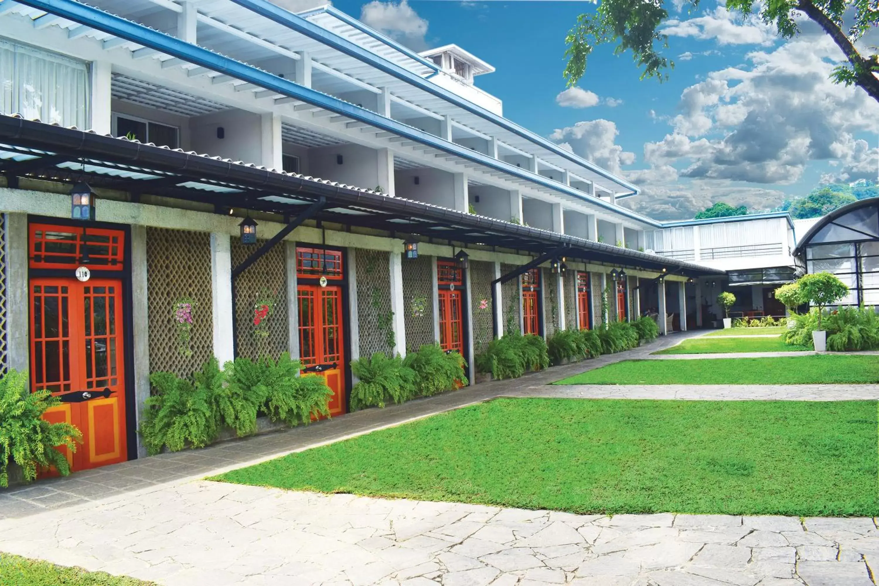 Patio, Property Building in Thilanka Hotel