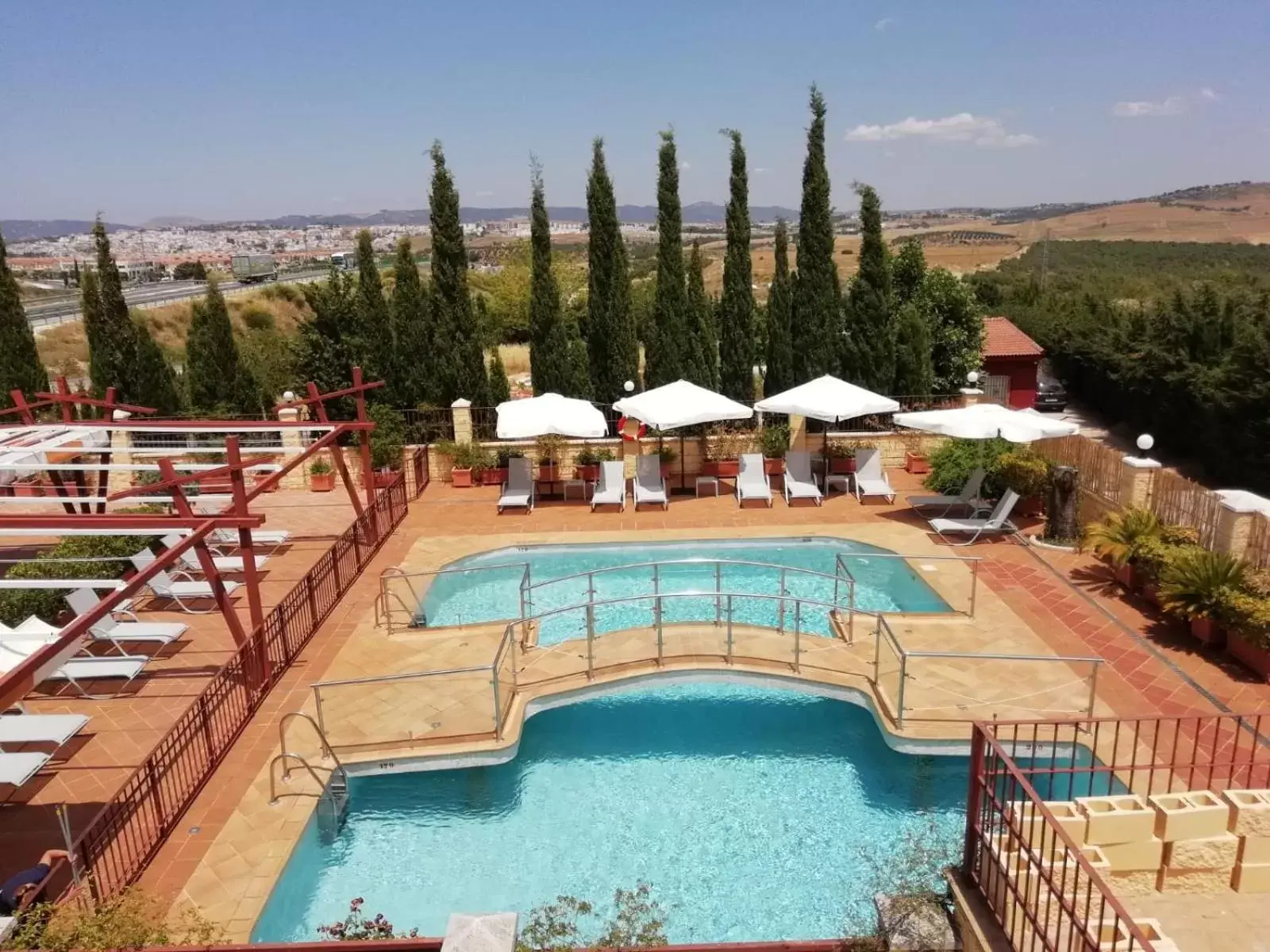 Pool View in Hotel Sierra Hidalga