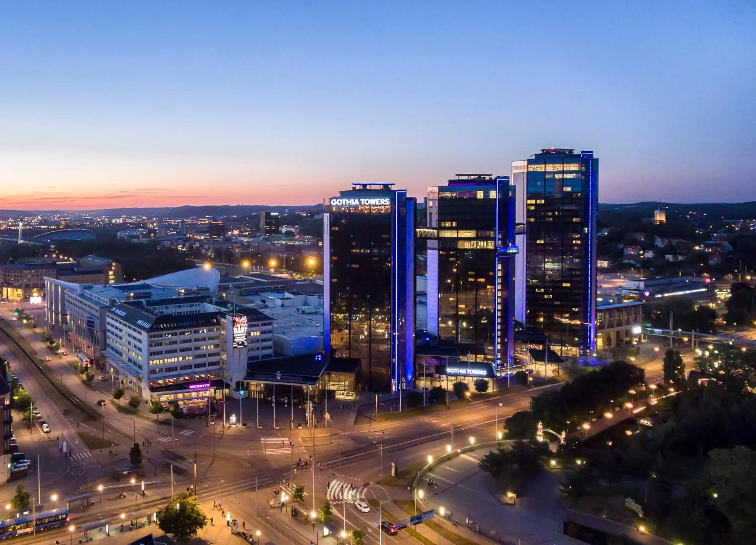 Facade/entrance, Bird's-eye View in Gothia Towers