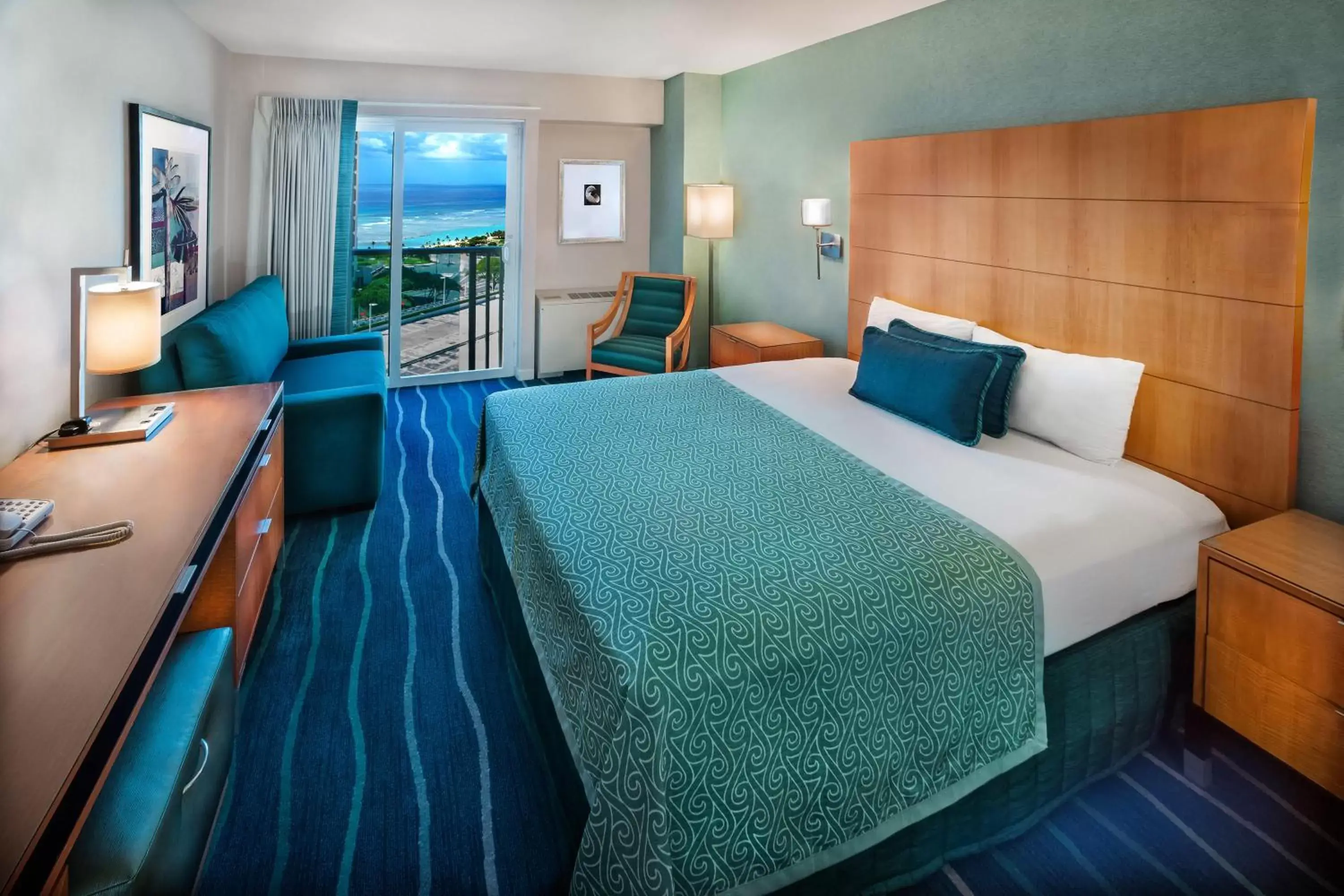 Bedroom, Bed in Ala Moana Hotel - Resort Fee Included