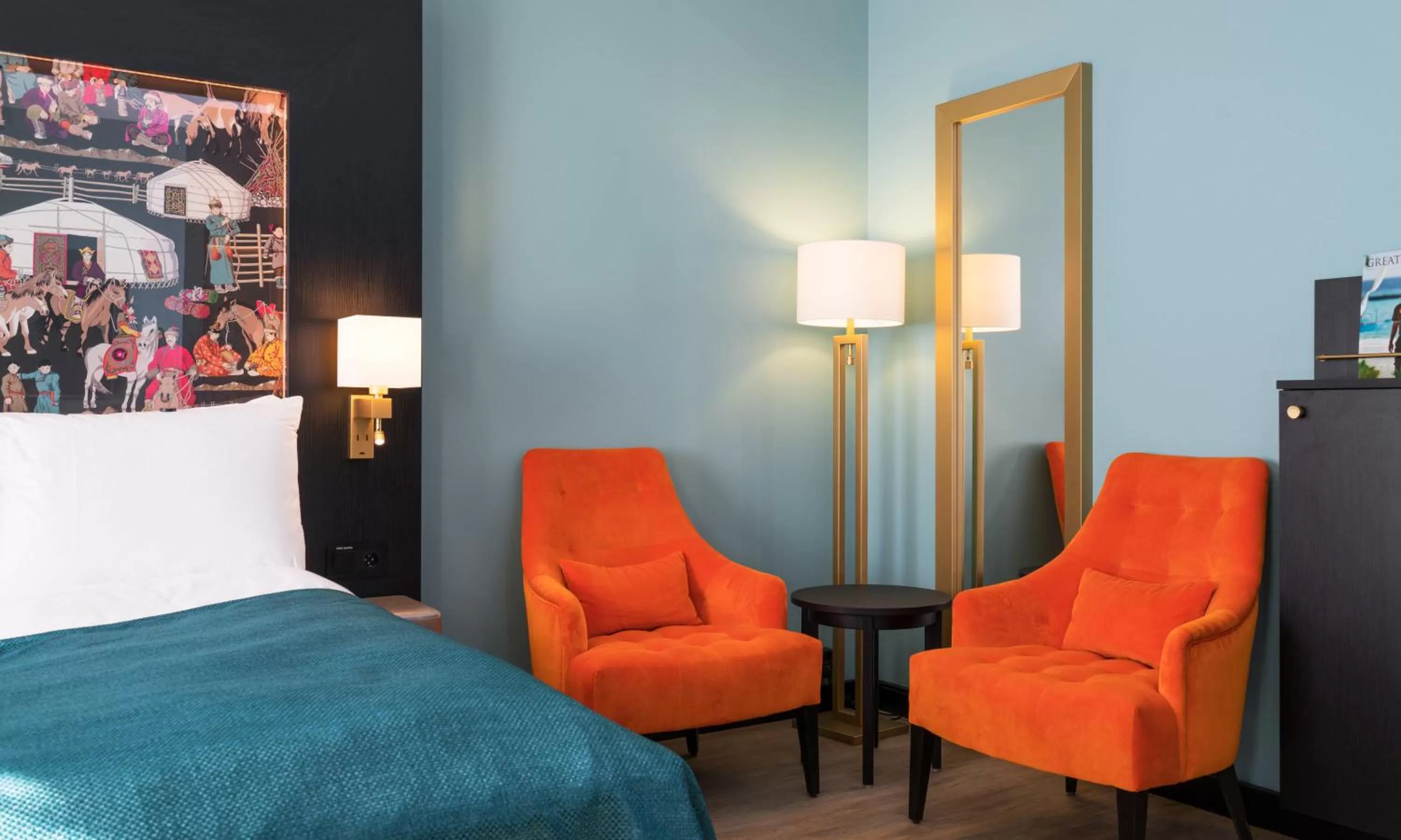 Seating area, Bed in Thon Hotel Linne