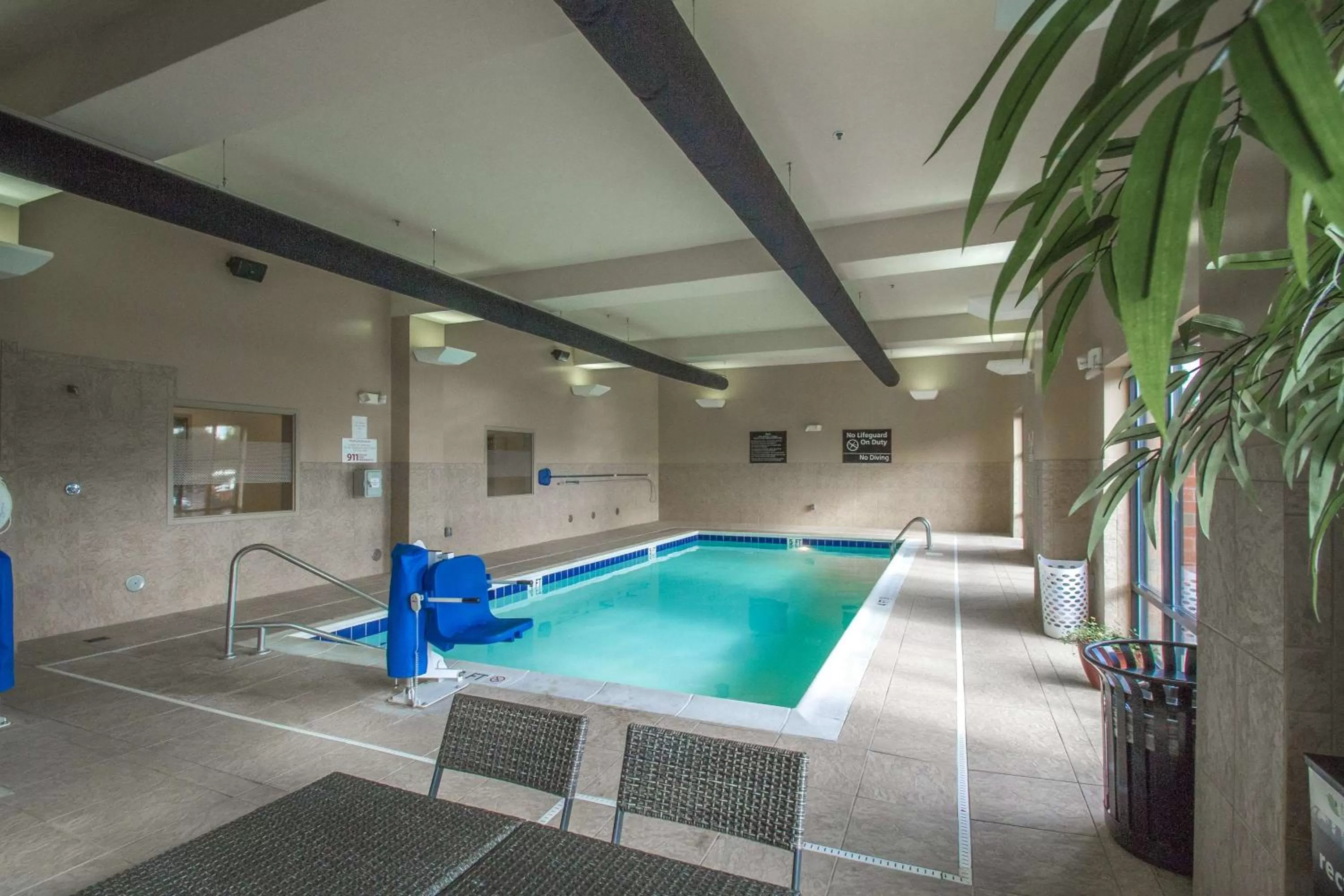 Pool view in Hampton Inn Greenville
