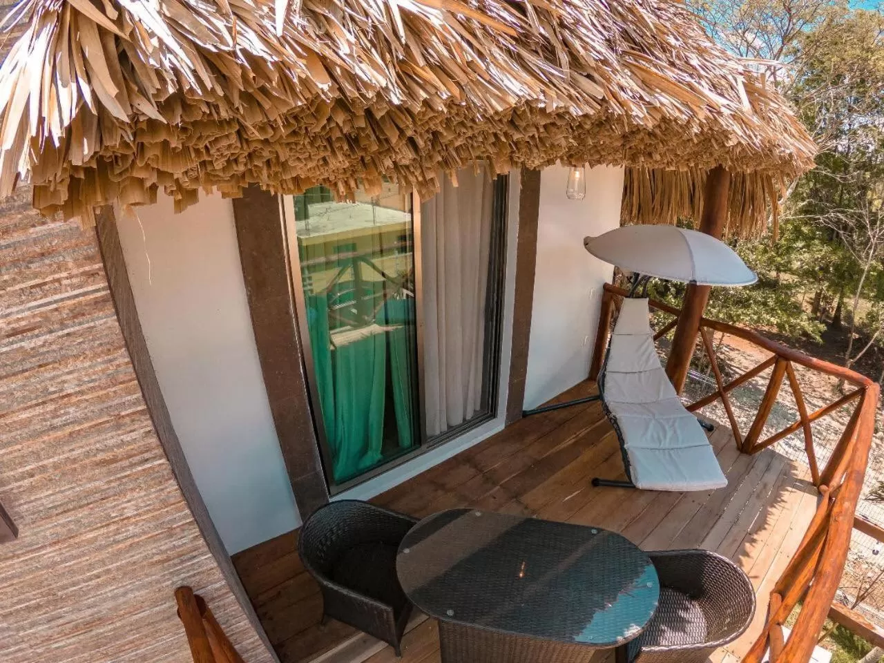 Balcony/Terrace in Hotel Pancho Villas Bacalar Vista a Laguna
