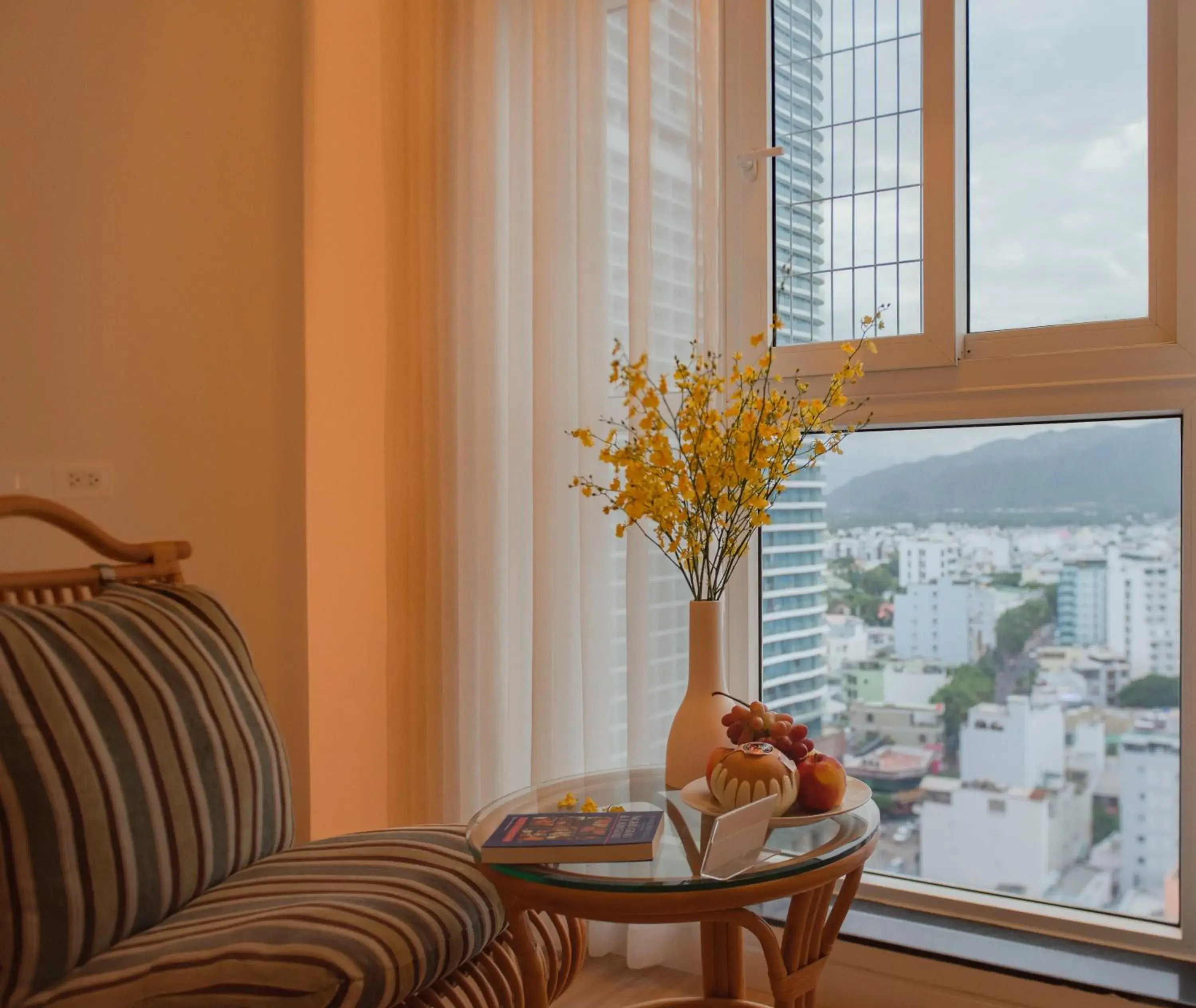 View (from property/room), Seating Area in Green World Hotel Nha Trang