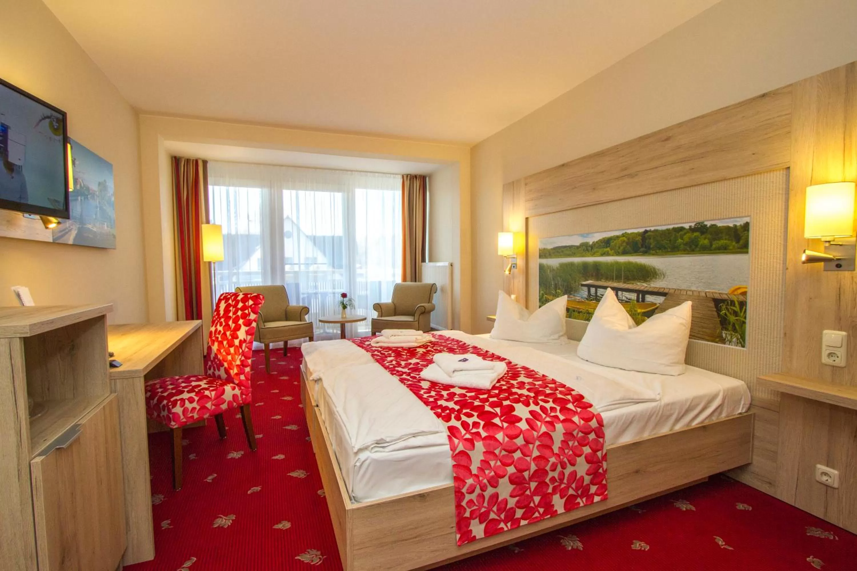 Bedroom, Bed in Falk Seehotel Plau am See