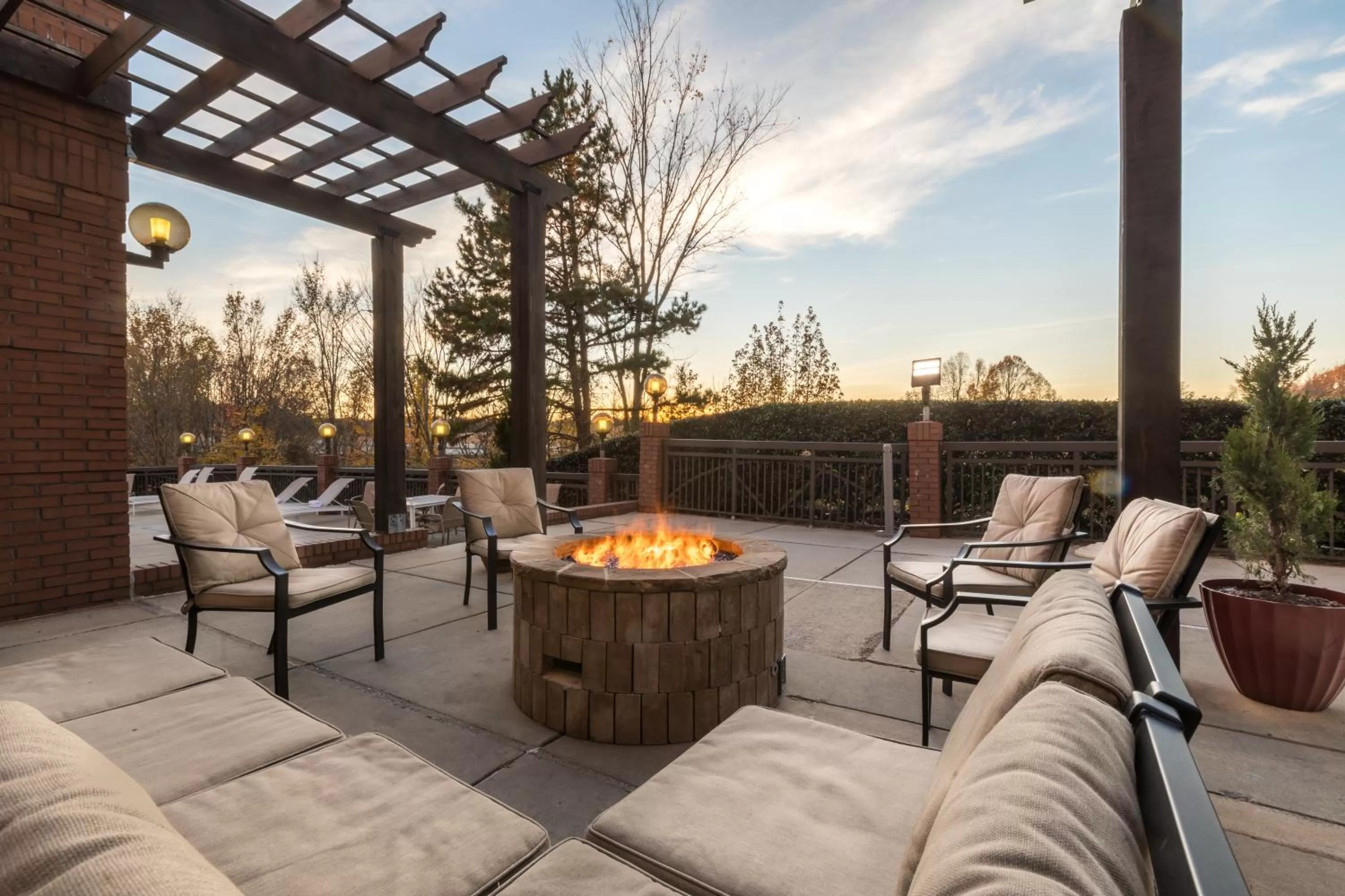 Patio in Country Inn & Suites by Radisson, Lake Norman Huntersville, NC