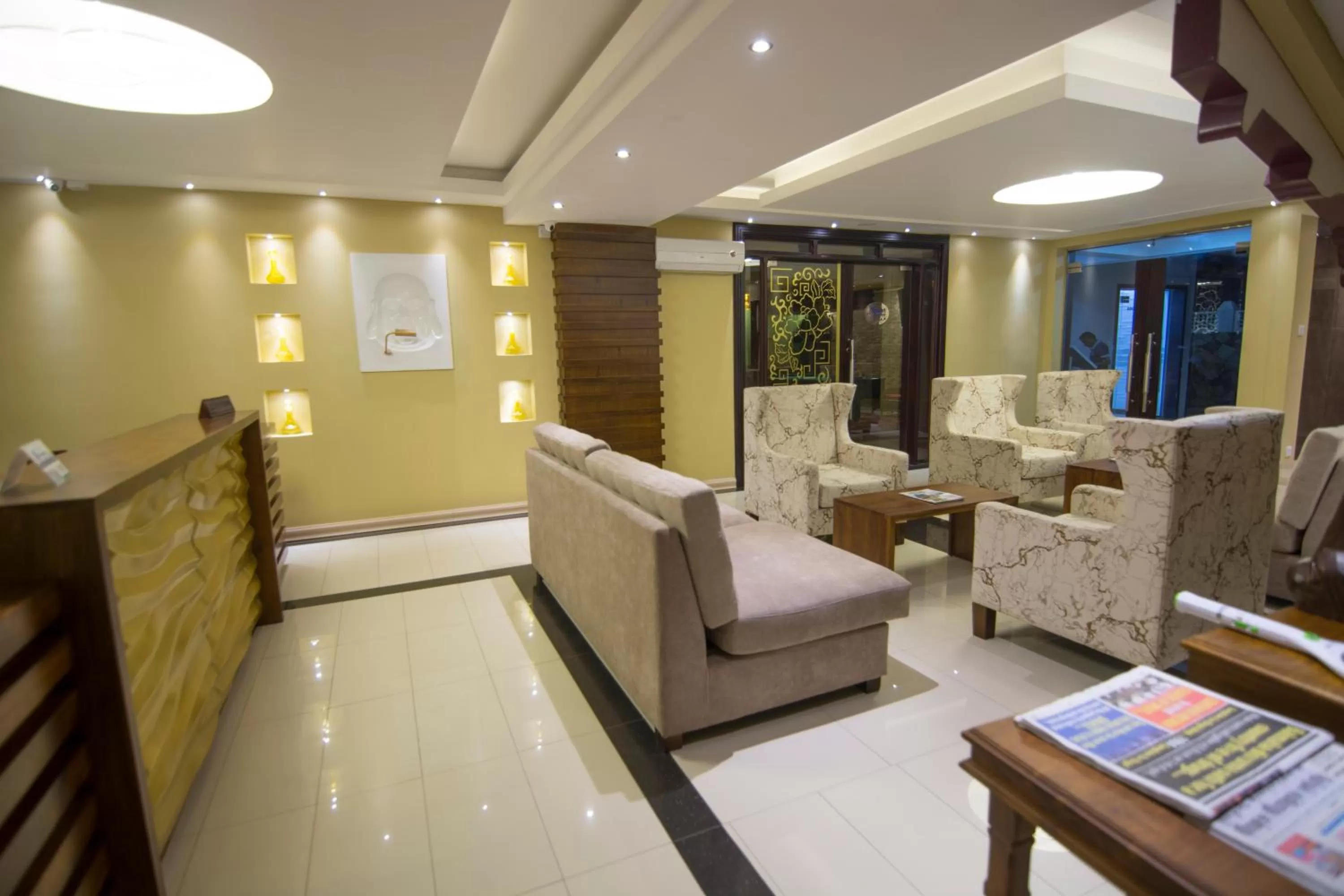 Seating area, Lobby/Reception in Mount Breeze Hotel