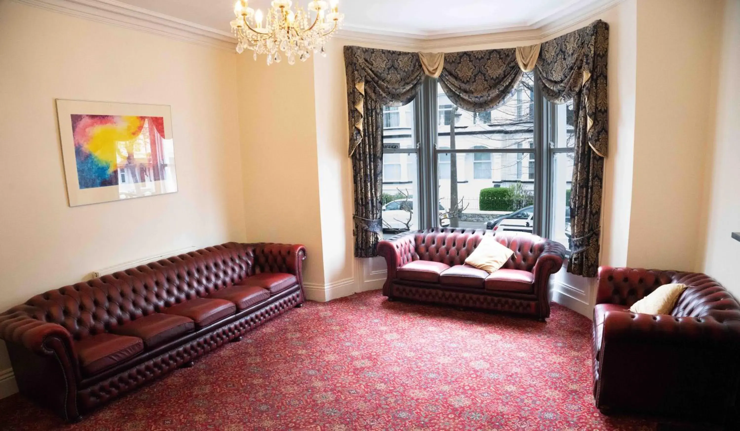 Property building, Seating Area in Llandudno Hostel