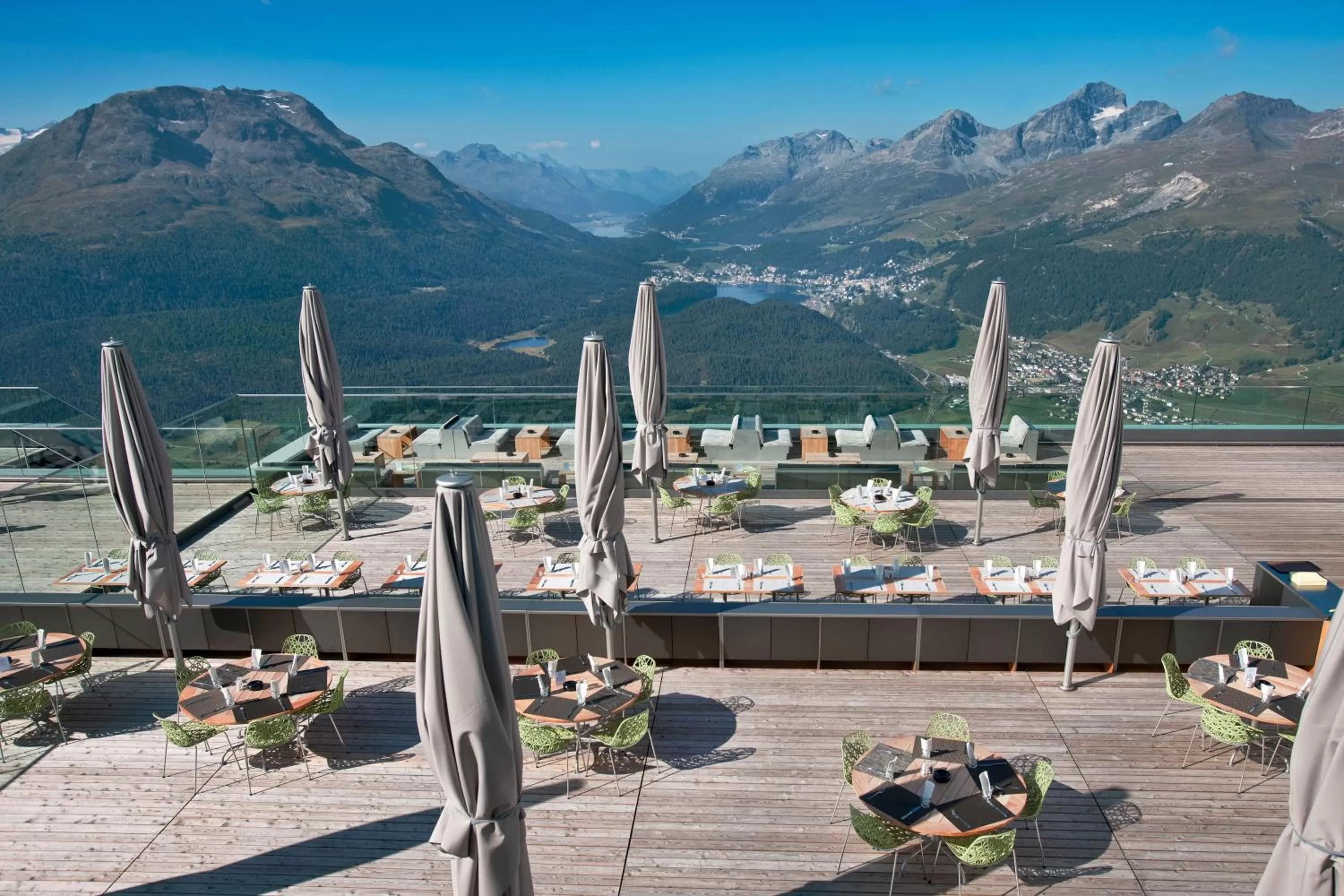 Balcony/Terrace in Romantik Hotel Muottas Muragl