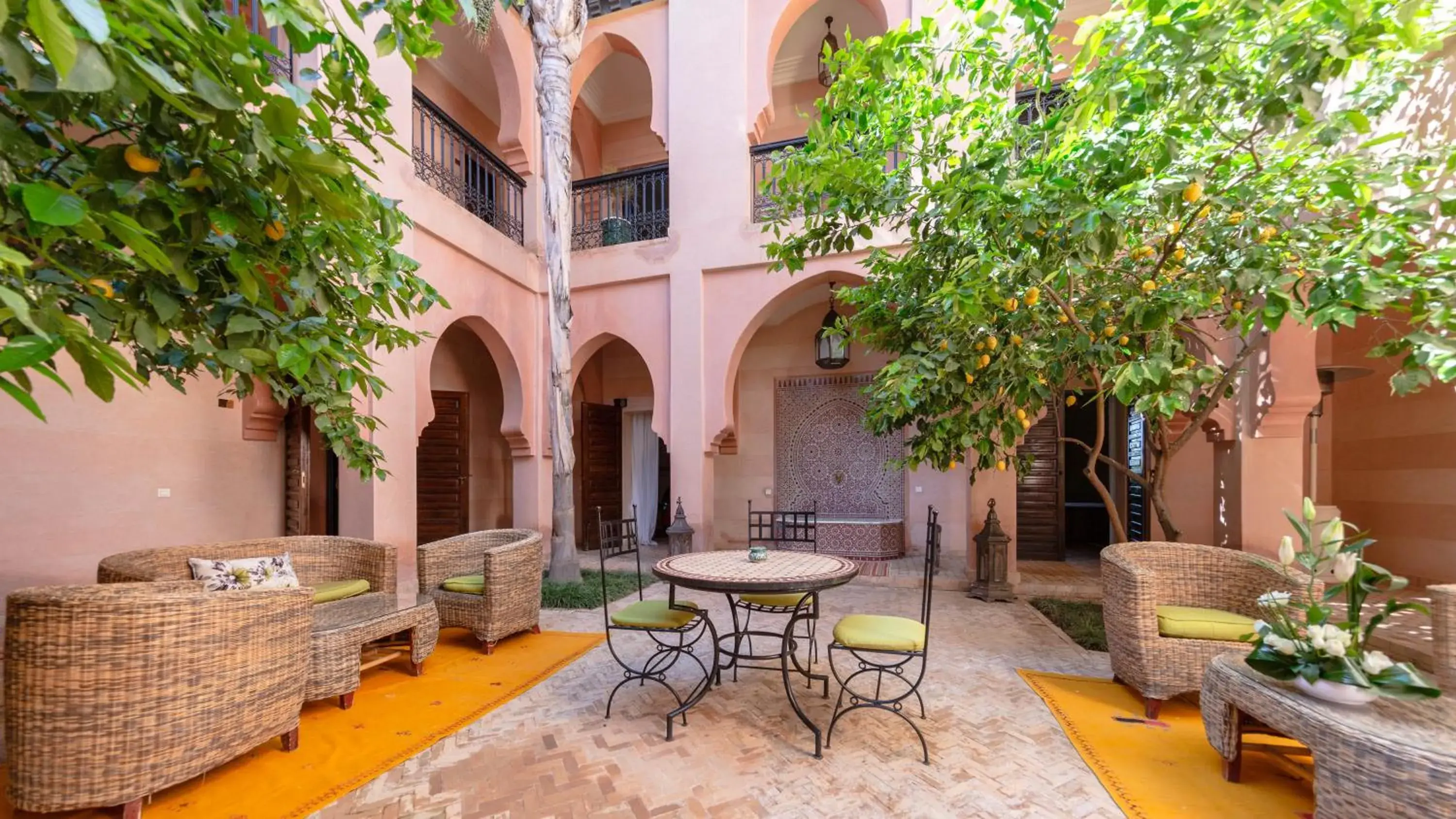 Inner courtyard view in L'OLIVERAIE DE L'ATLAS