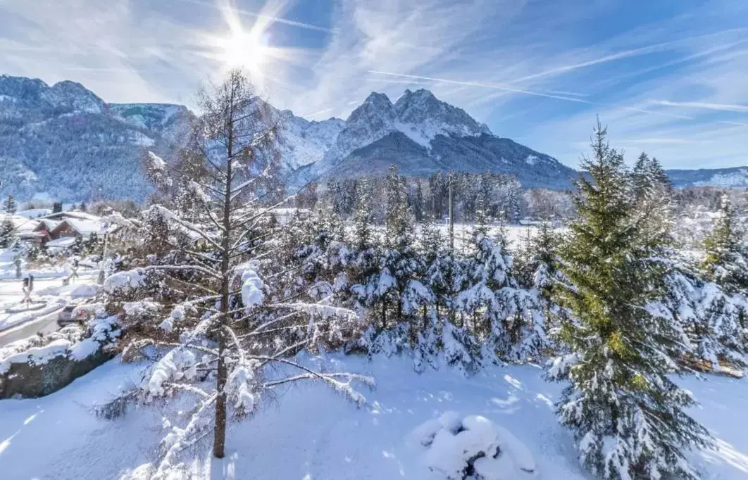 Mountain view, Winter in Hotel Quellenhof