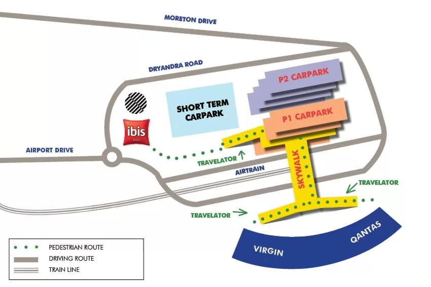 Location in ibis Brisbane Airport