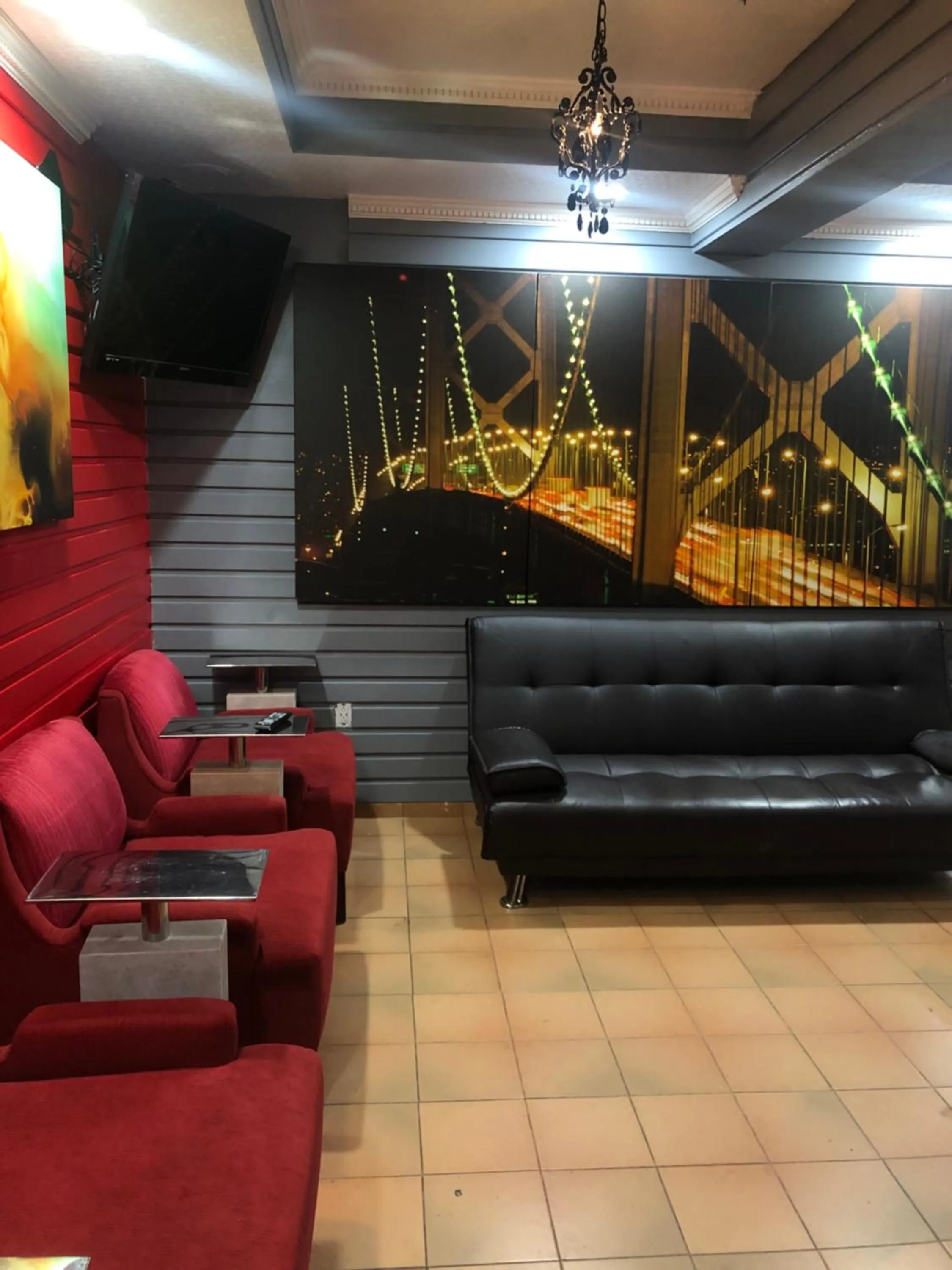 Communal lounge/ TV room in European Hostel