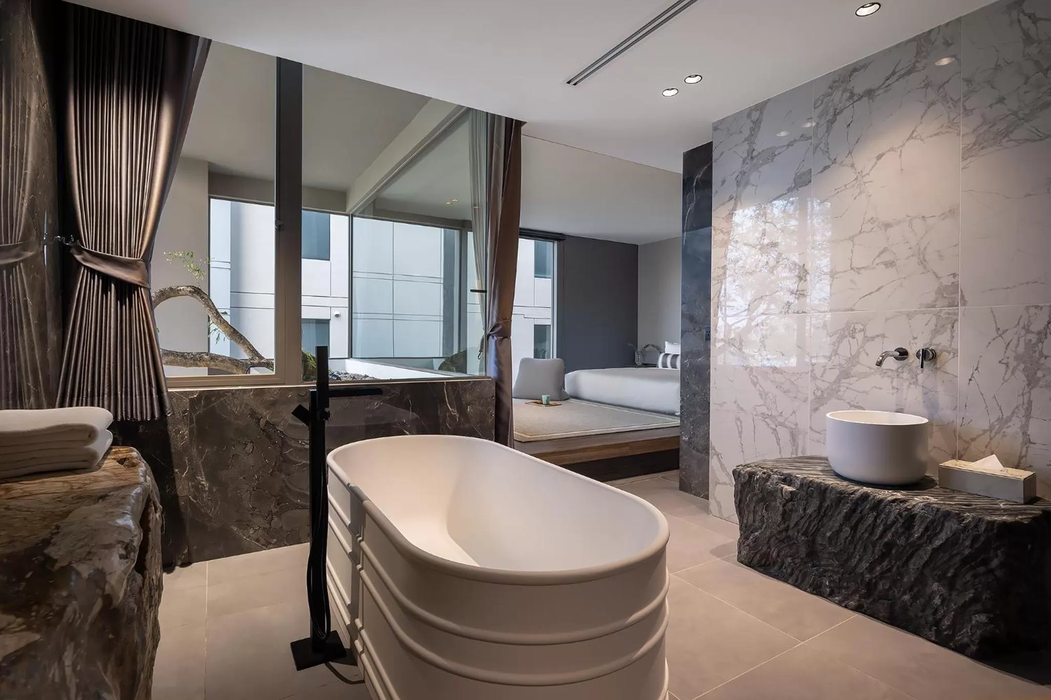 Bathroom, Bed in Travelodge Nimman