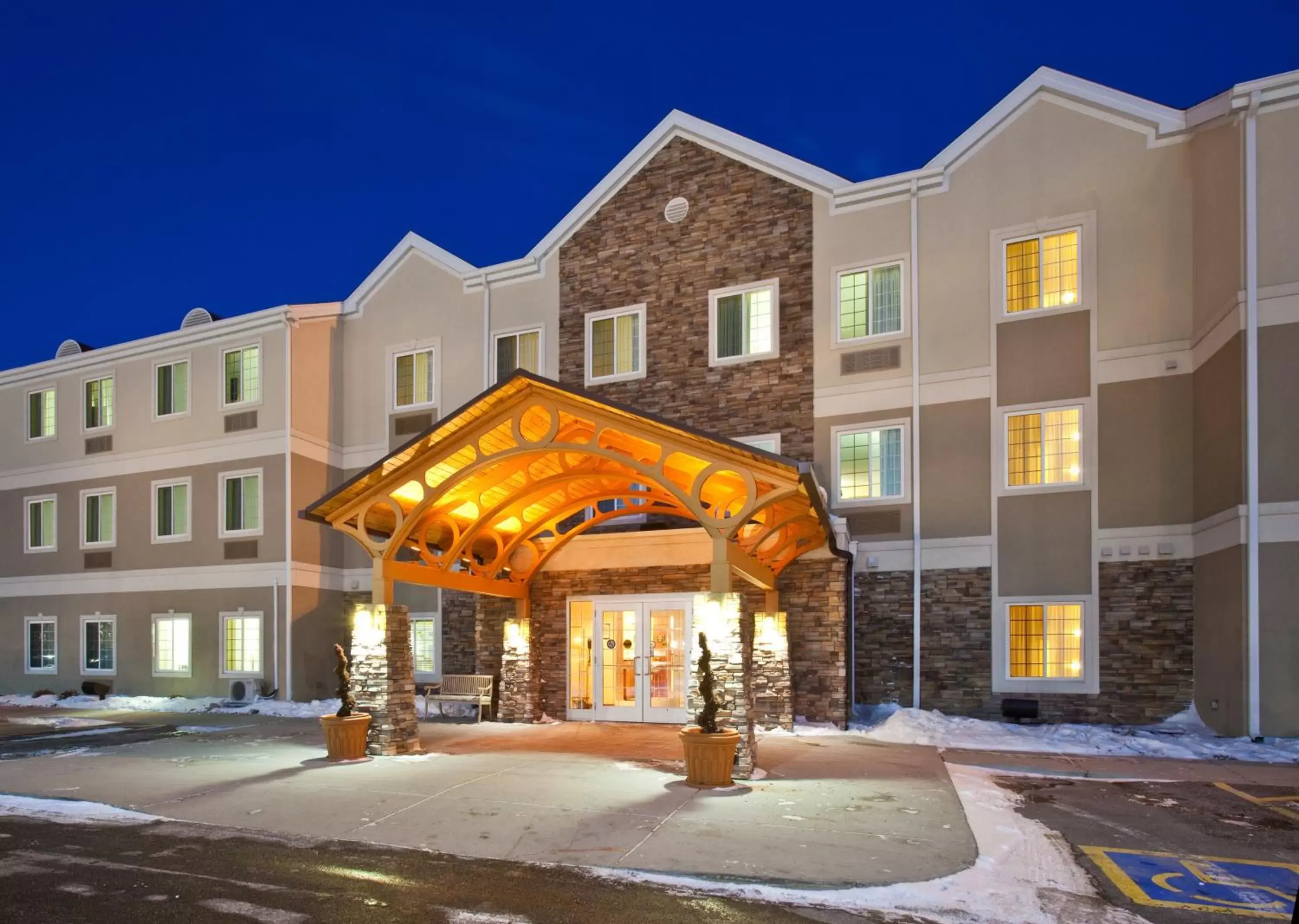 Property building, Winter in Staybridge Suites Fargo, an IHG Hotel