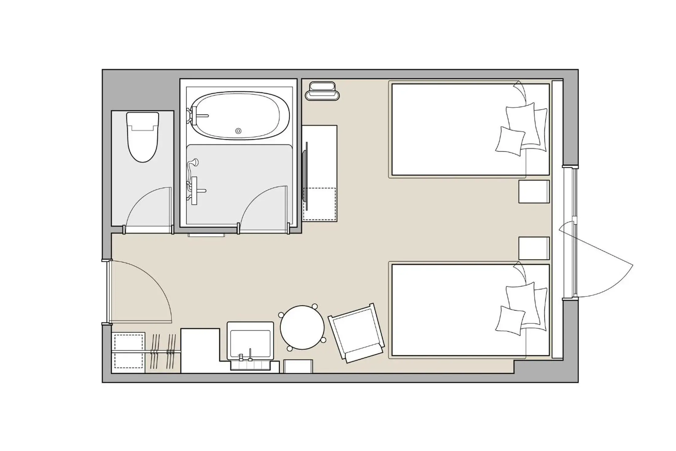 Floor Plan in hotel it. Osaka Shinmachi Nishishinsaibashi