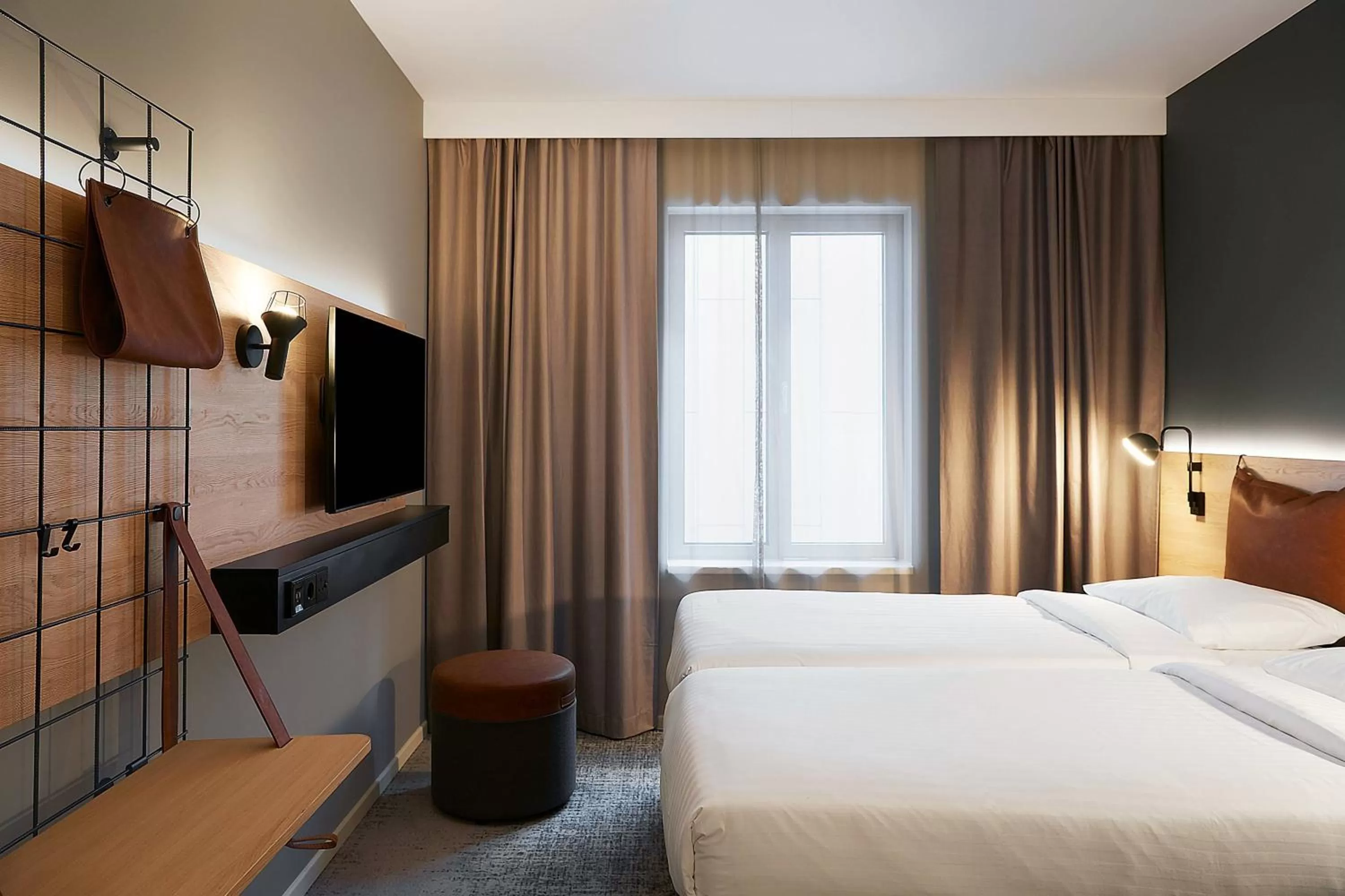Standard Guest Room with Two Twin Beds in Moxy Sophia Antipolis