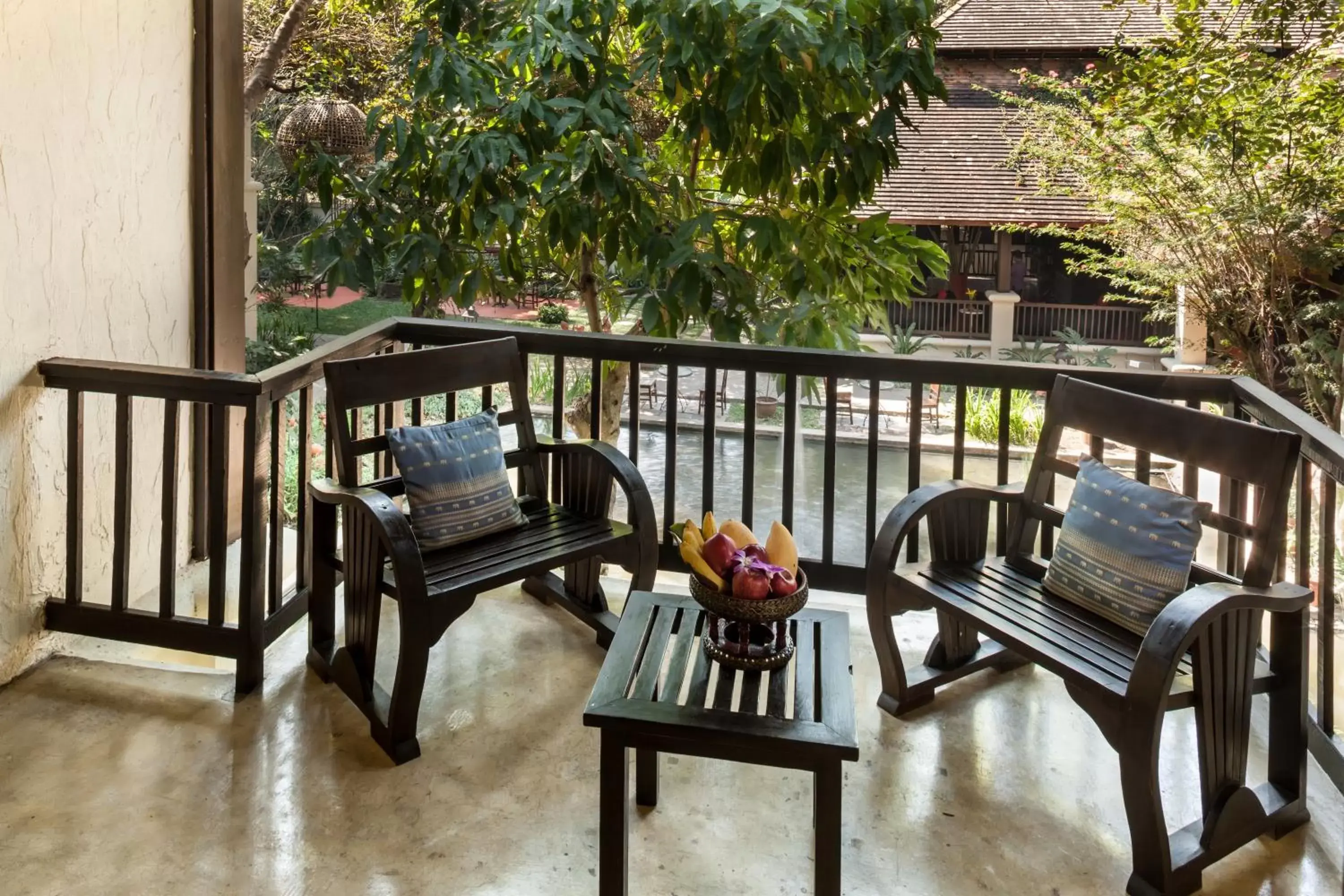 Patio, Balcony/Terrace in Lanna Dusita Riverside Boutique Resort