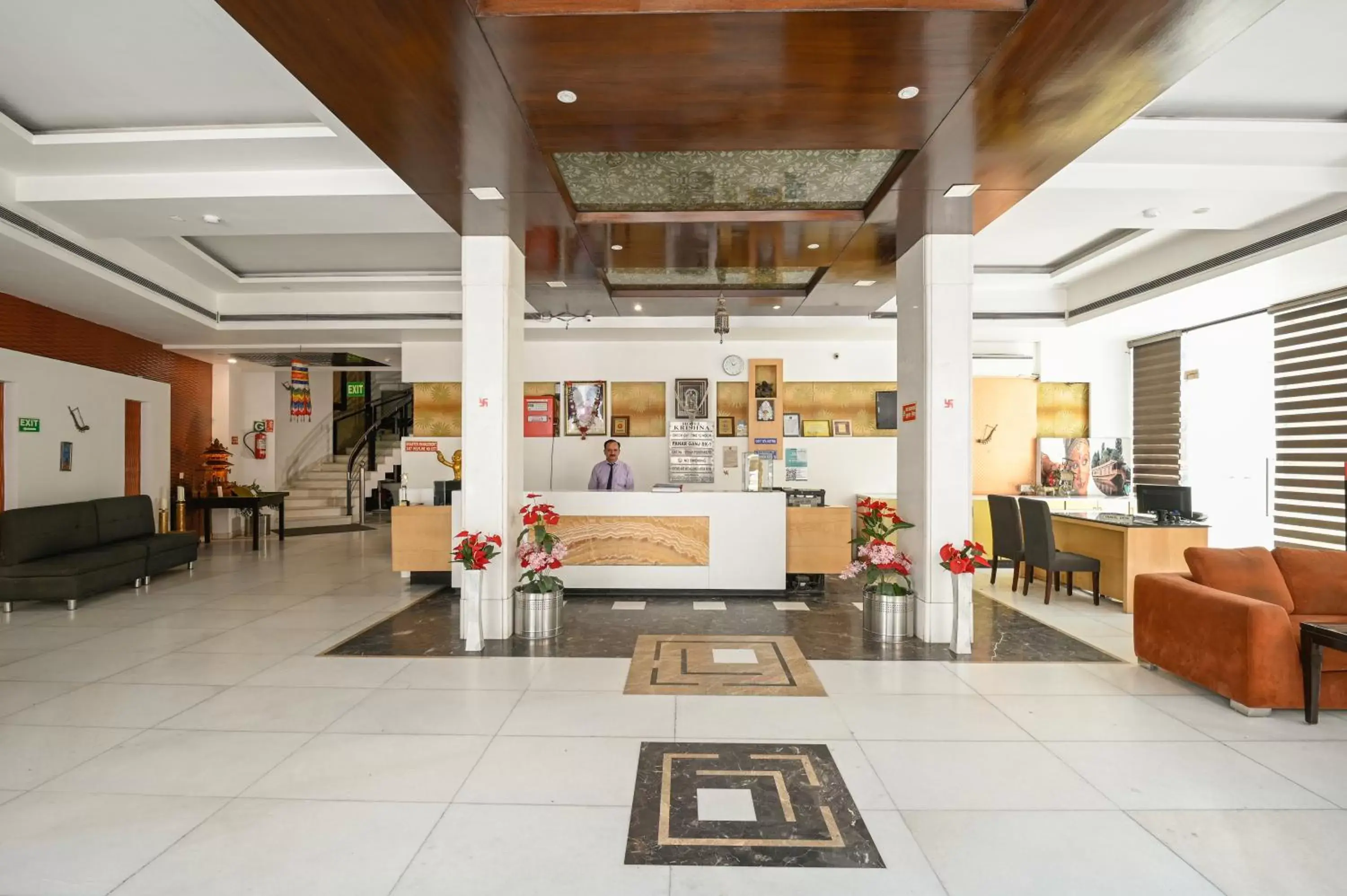 Lobby or reception, Lobby/Reception in Hotel Krishna - By RCG Hotels
