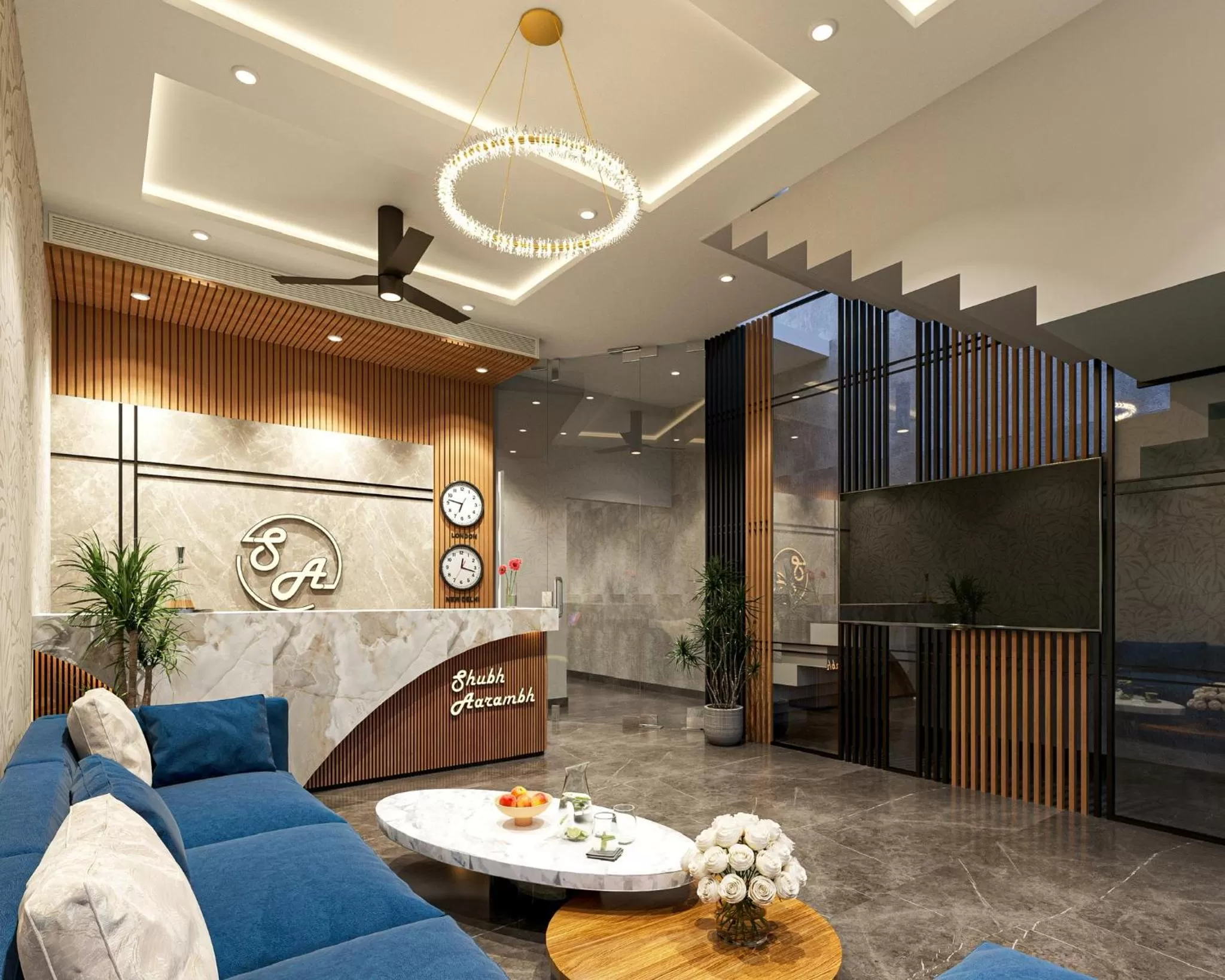 Lobby or reception in TrimHotel Shubharambh Ayodhya