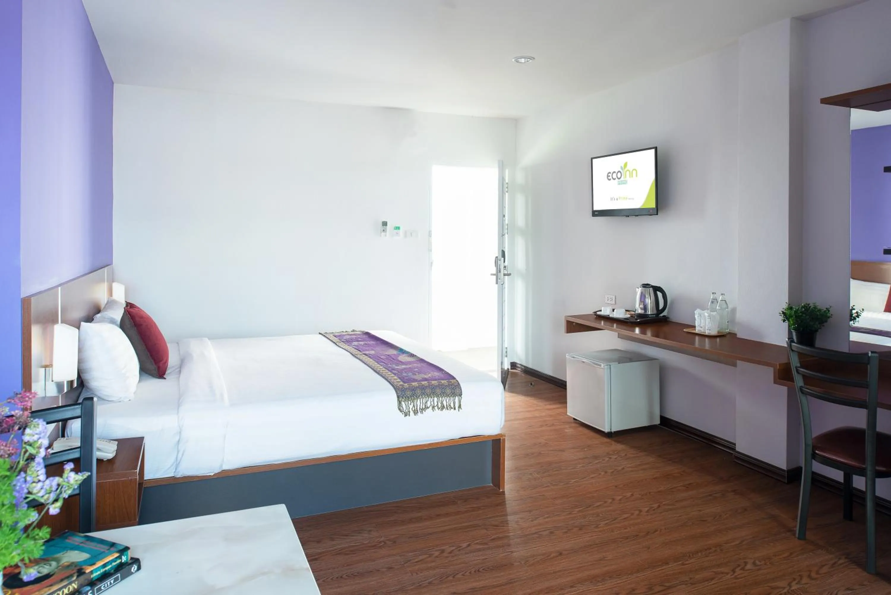 Bed in Eco Inn Prime Nakhon Si Thammarat