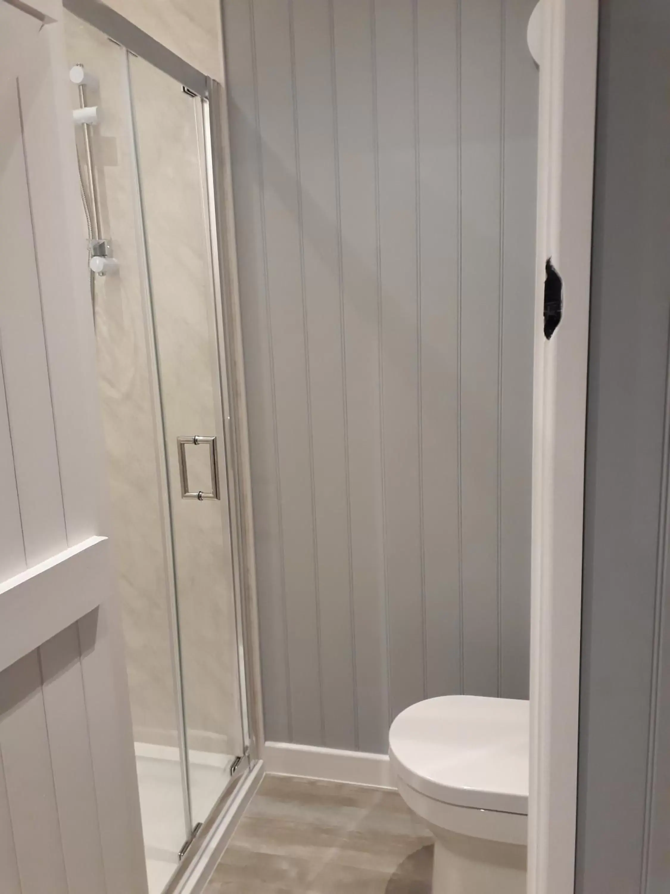 Shower, Bathroom in Allibella Shepherds Hut, Amazing Seaview, Private garden, Pet Friendly