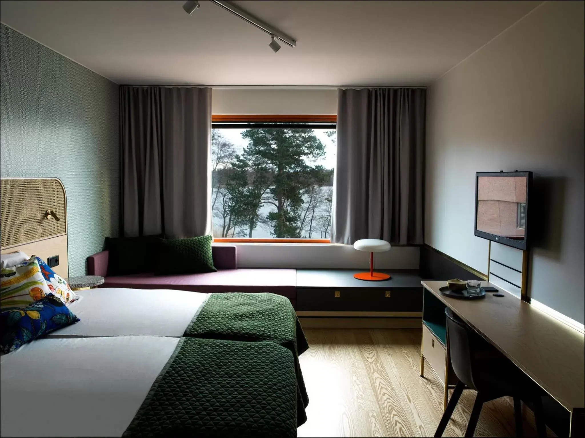 Photo of the whole room, Bed in Hotel Hanasaari