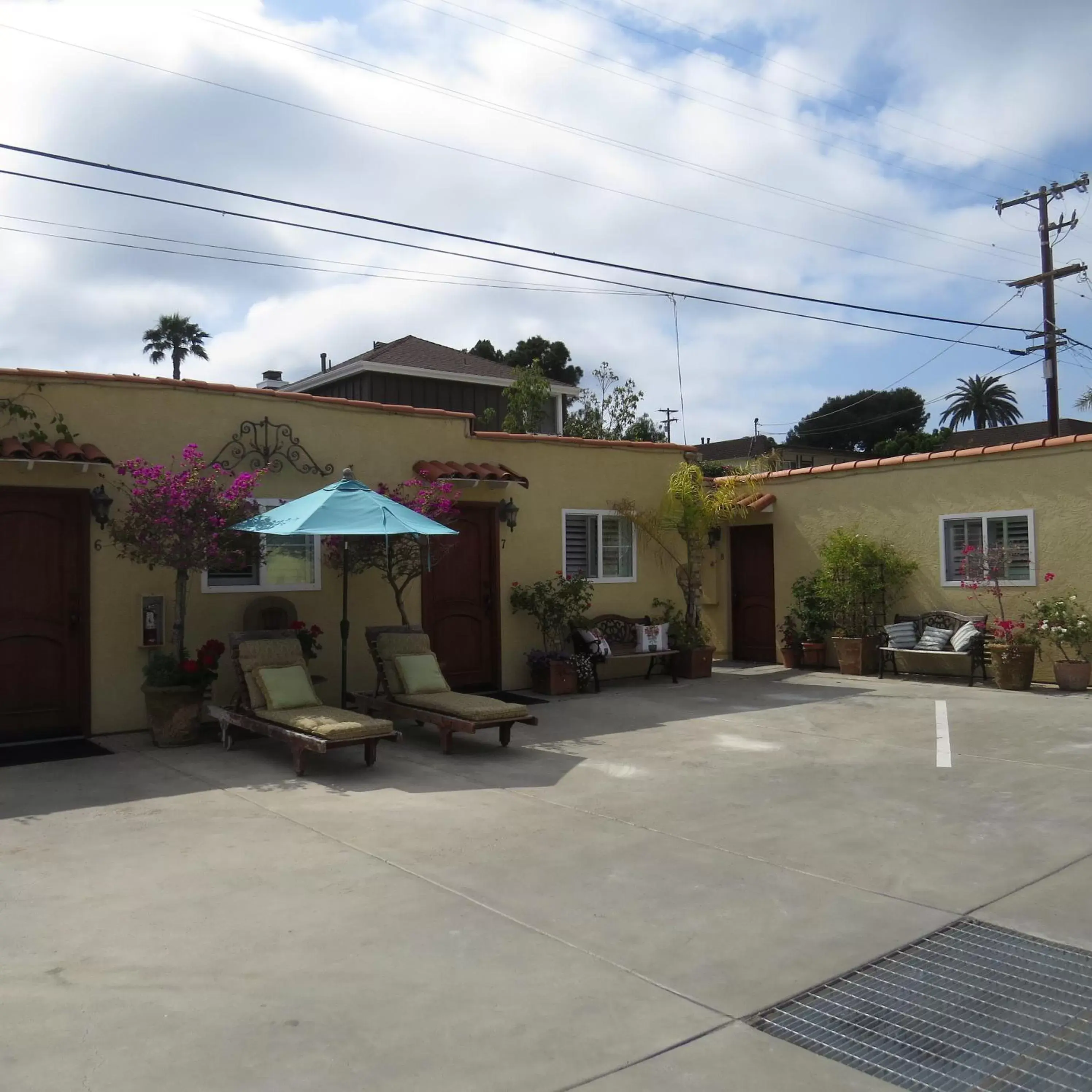 Patio in Leucadia Beach Inn