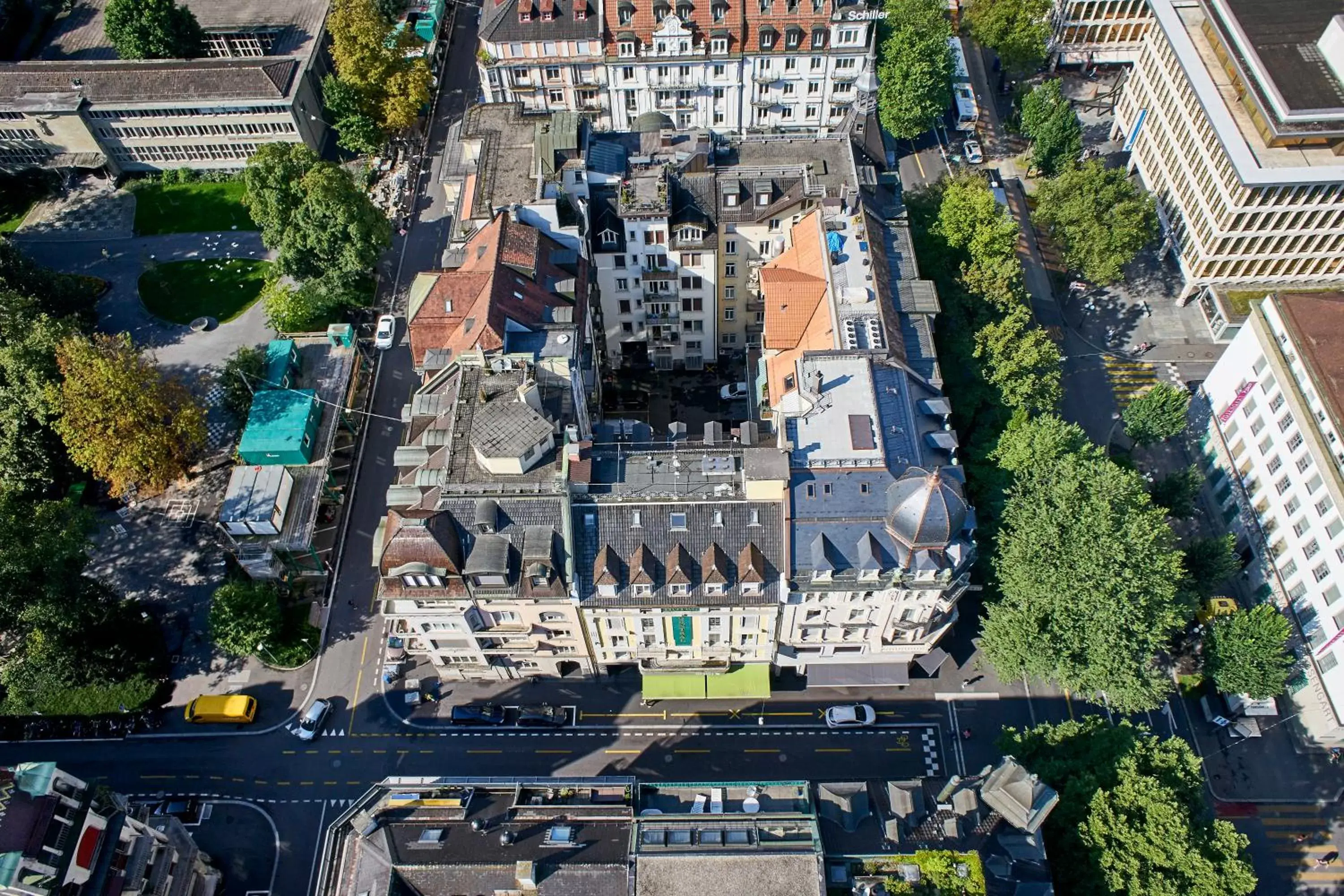 Property building, Bird's-eye View in Hotel Central Luzern